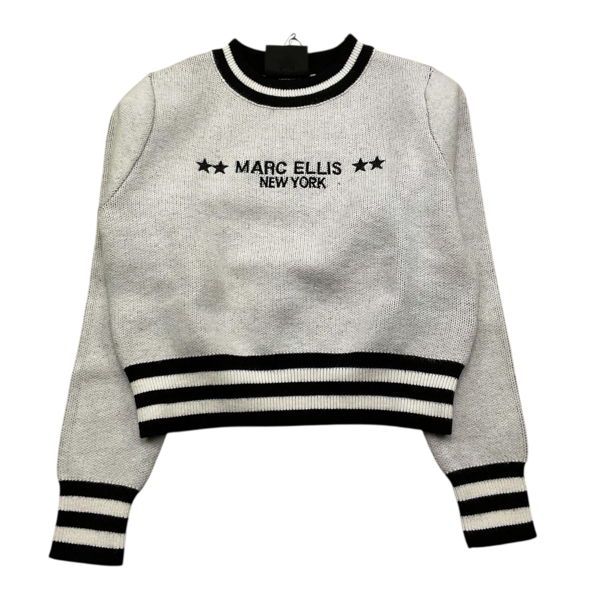MARC ELLIS maglia girocollo tinta unita con logo e profili in contrasto Bianco per Bambina JMJSW00187X BIANCO MARC ELLIS