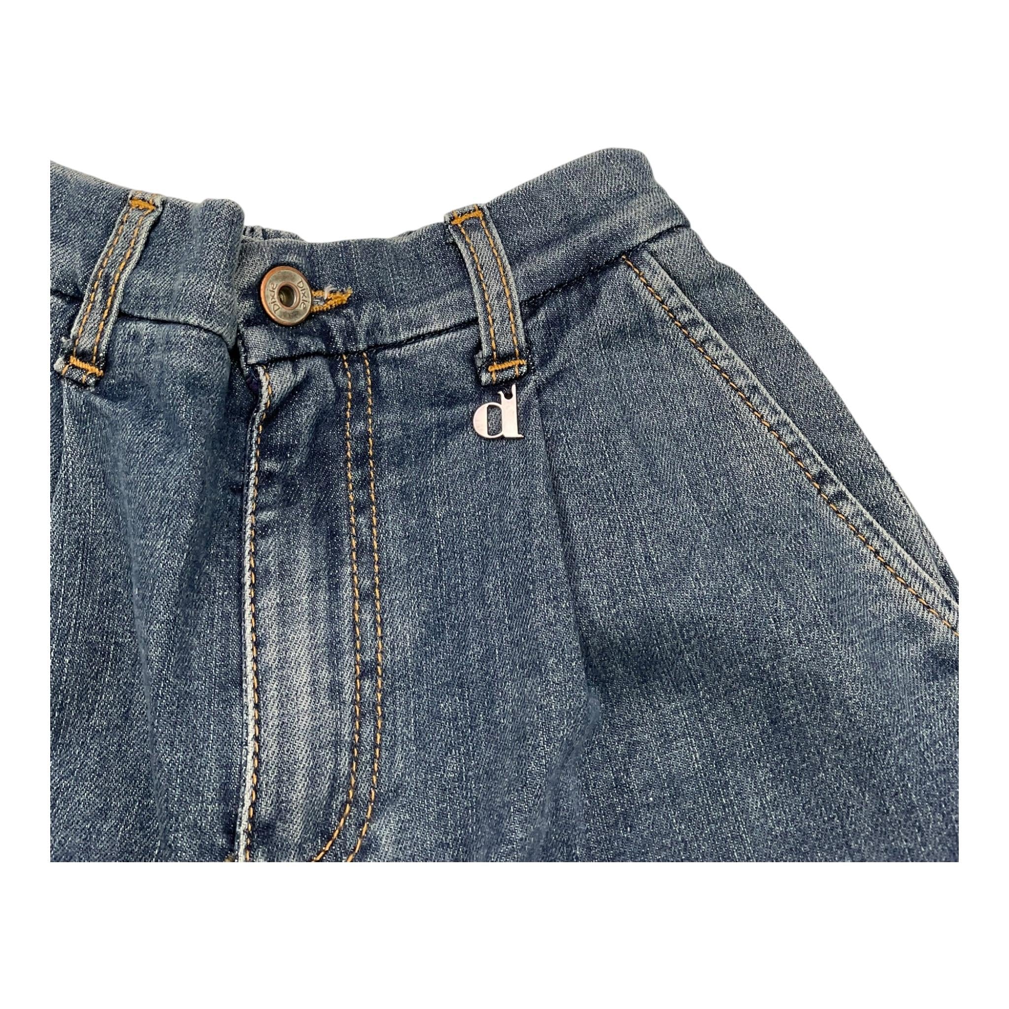 DIXIE jeans tinta unita cn elastico in vita Blu per Bambina PHT0010G67 BLU DIXIE