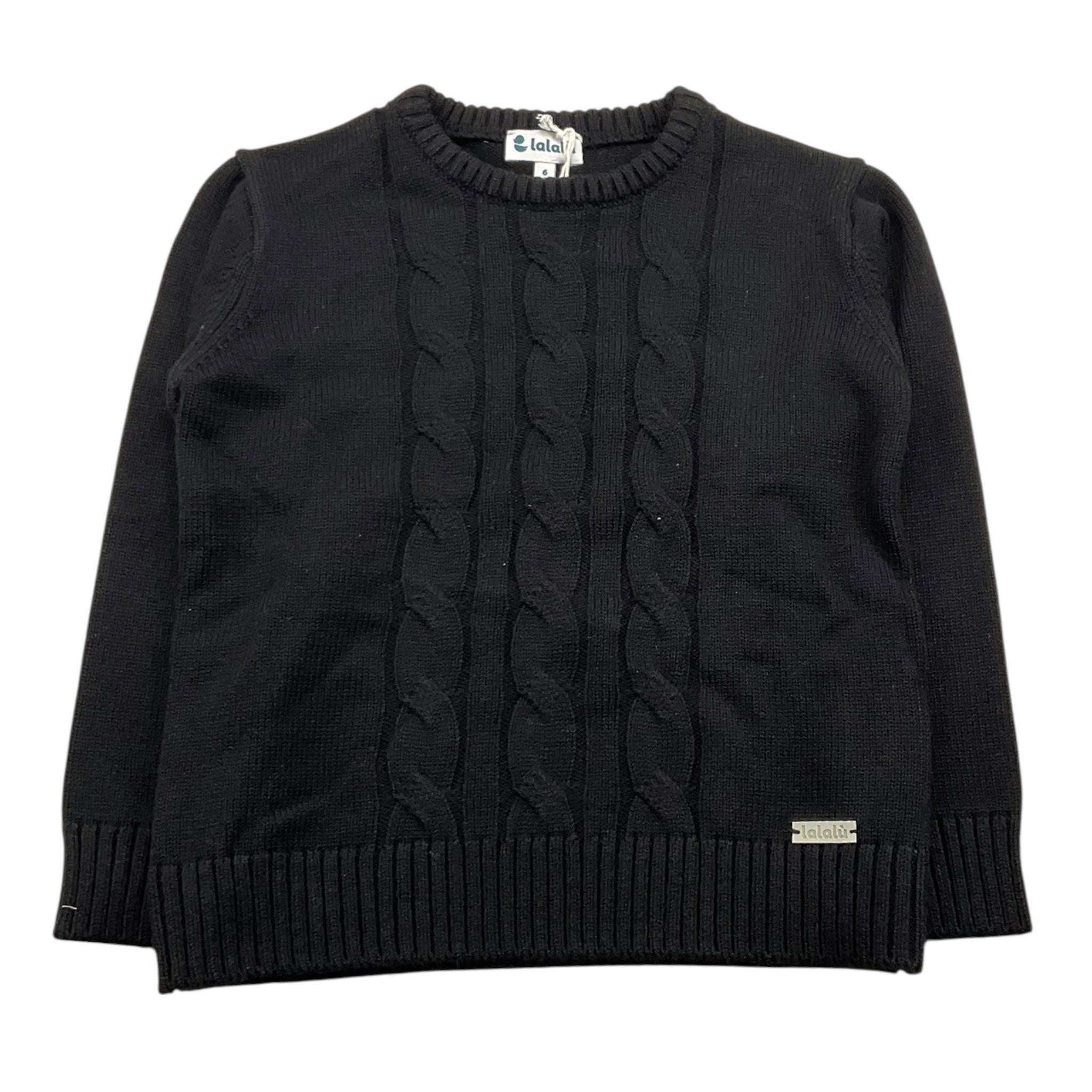 LALALU' maglia girocollo tinta unita Nero per Bambino MGL140NB NERO LALALU'