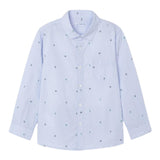 MAYORAL camicia manica lunga tinta unita con stampa Azzurro per Bambino 4110X AZZURRO MAYORAL