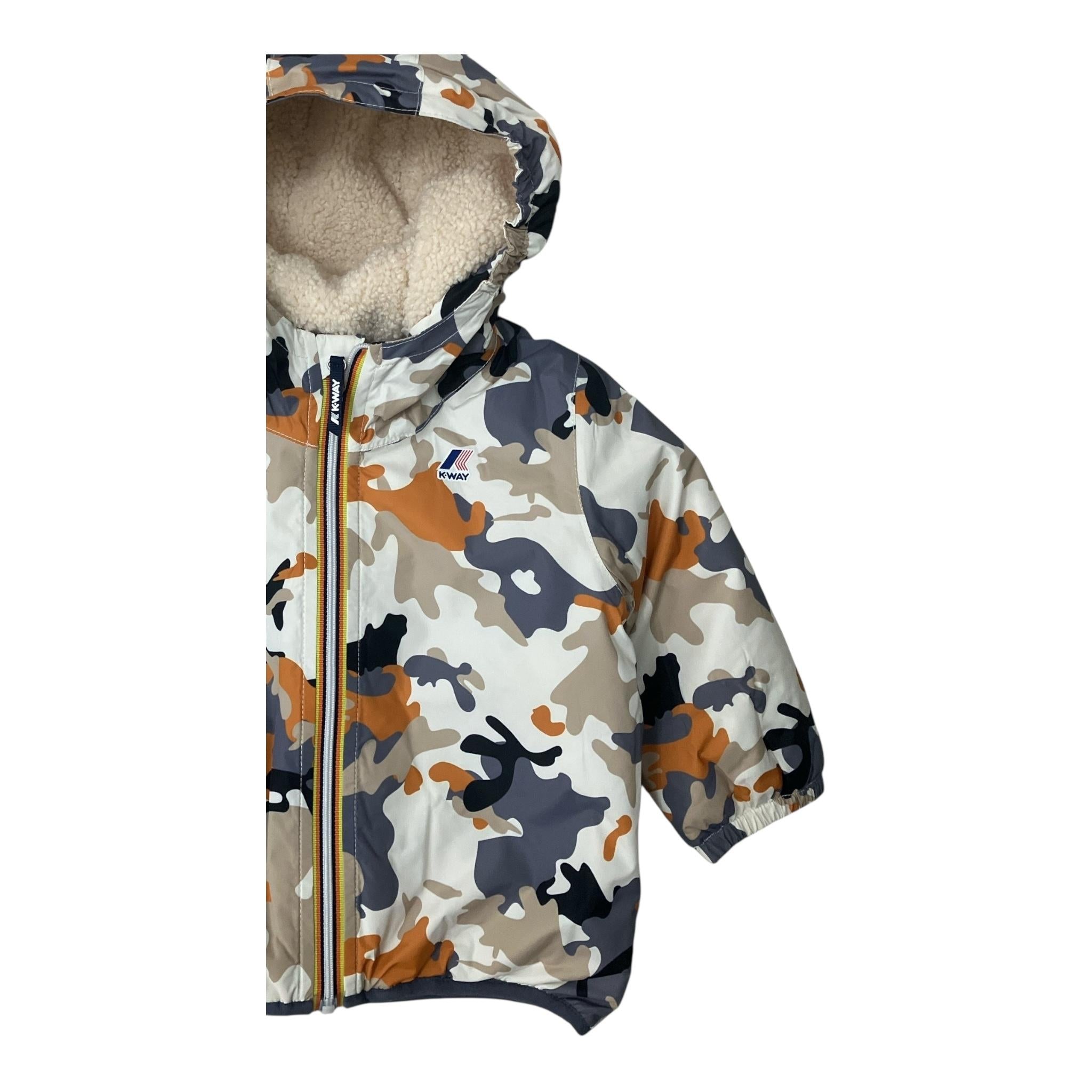 K-WAY giubbino sampa fantasia militare con cappuccio Multicolor per Neonato K6128PWXX MULTICOLOR K-WAY