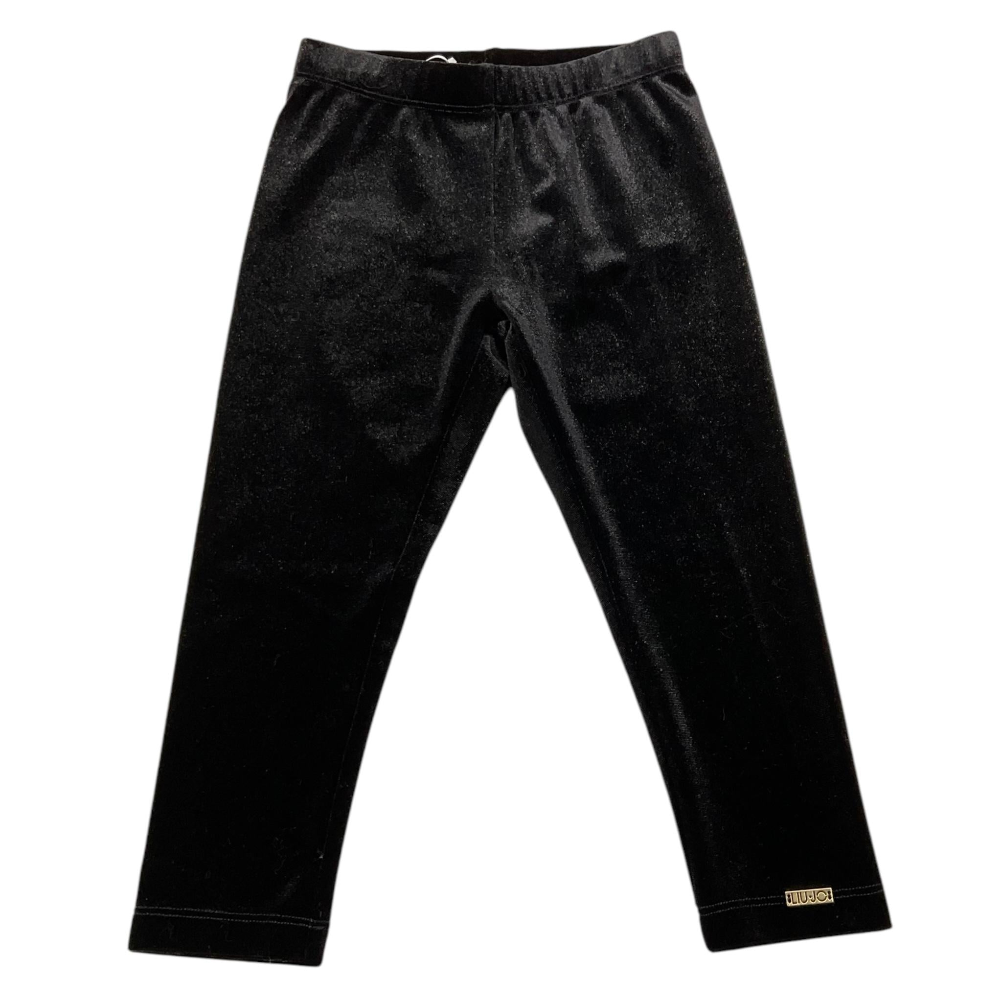 LIU JO leggins tinta unita in velluto Nero per Bambina KFA4136 NERO LIU JO