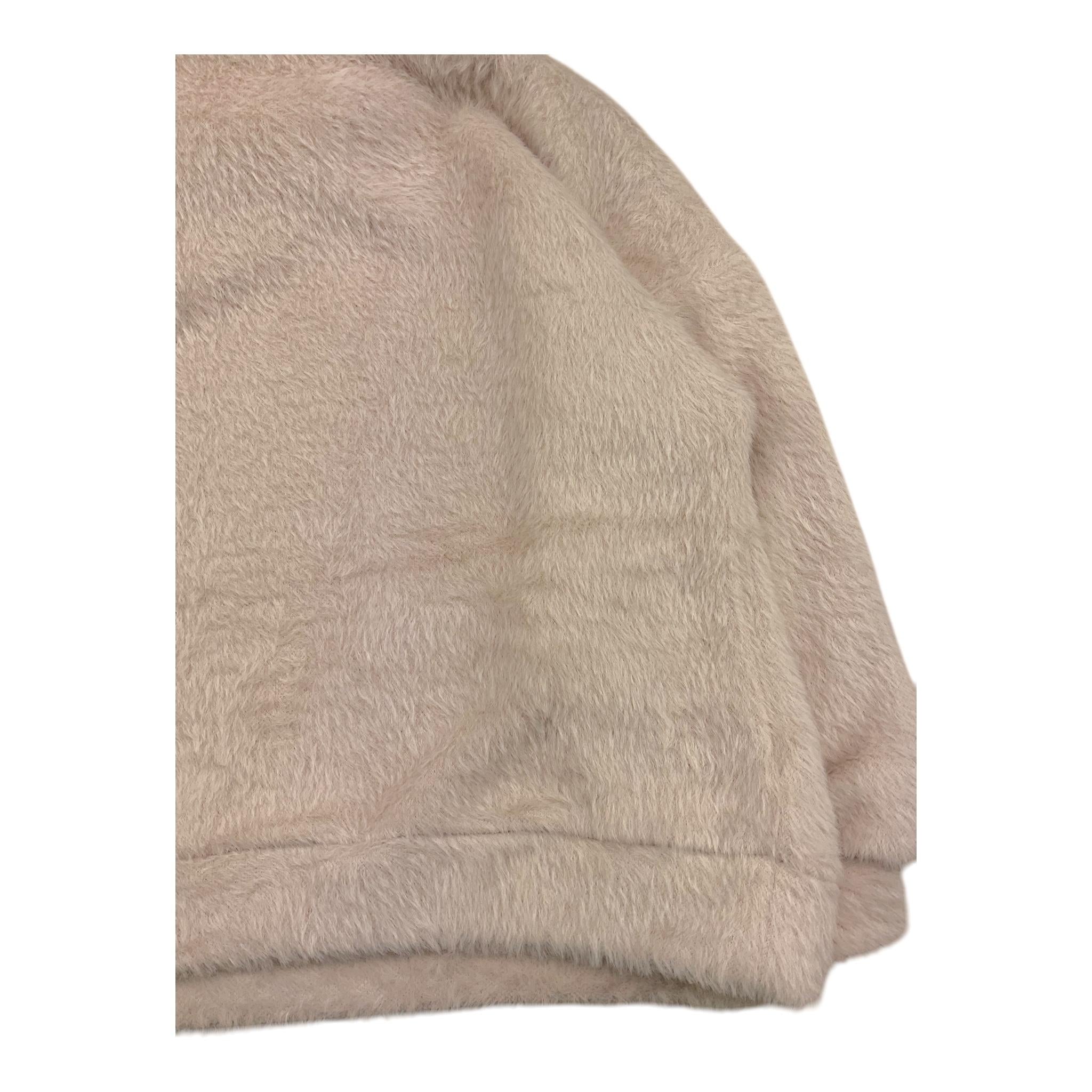 CAFFE' D'ORZO felpa tinta unita in pelliccia con cappuccio Beige per Bambina ZV9A20 BEIGE CAFFE' D'ORZO