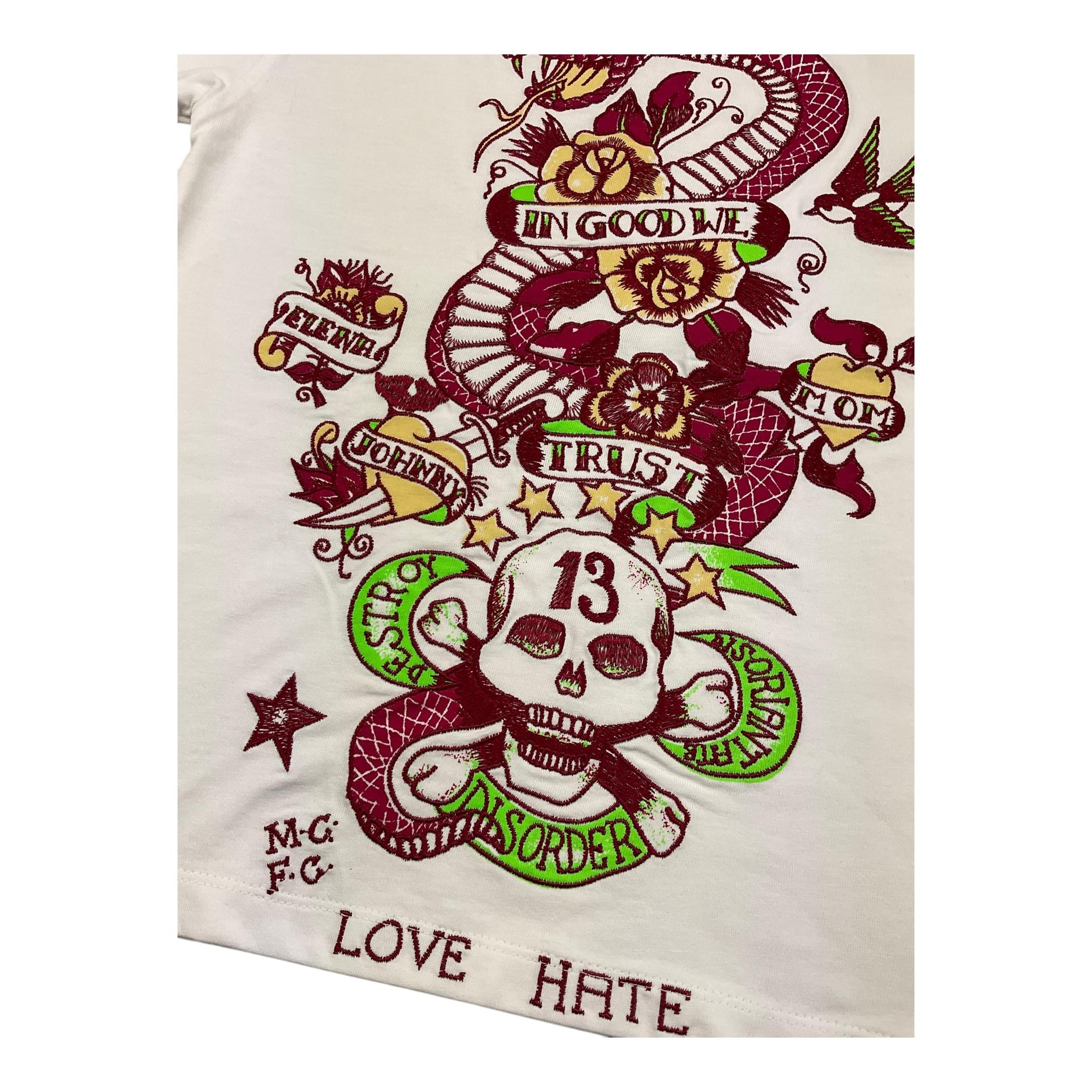 JOHN RICHMOND t-shirt girocollo tinta unita con stampa Bianco per Bambina RGA25194TS BIANCO JOHN RICHMOND