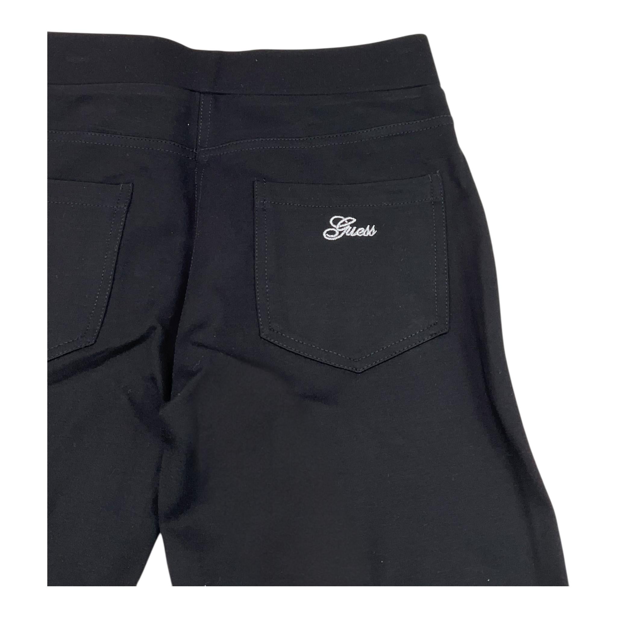 GUESS leggins tinta unita con logo Nero per Bambina J81B08KAUH0 NERO GUESS
