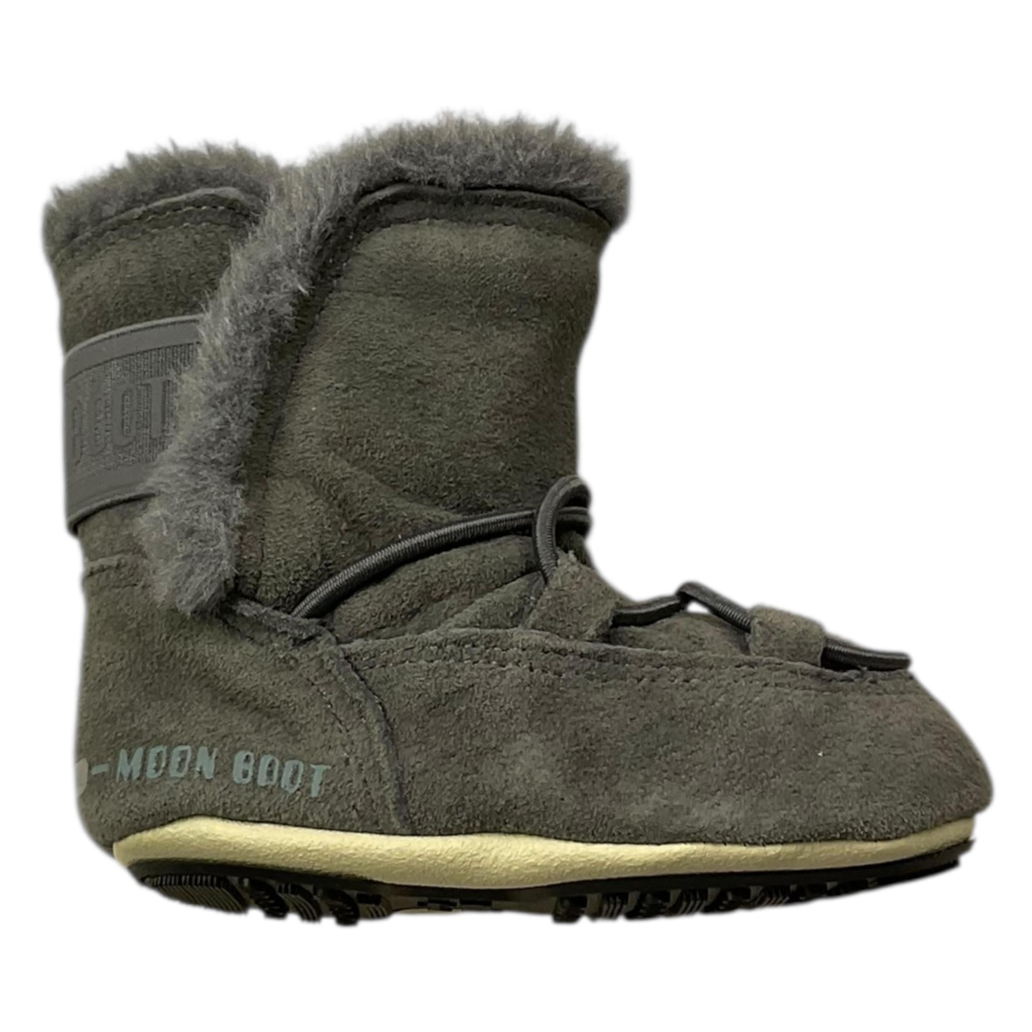 MOON BOOT stivali tinta unita con pelliccia Grigio per Neonato 80D3401030H002 GRIGIO MOON BOOT
