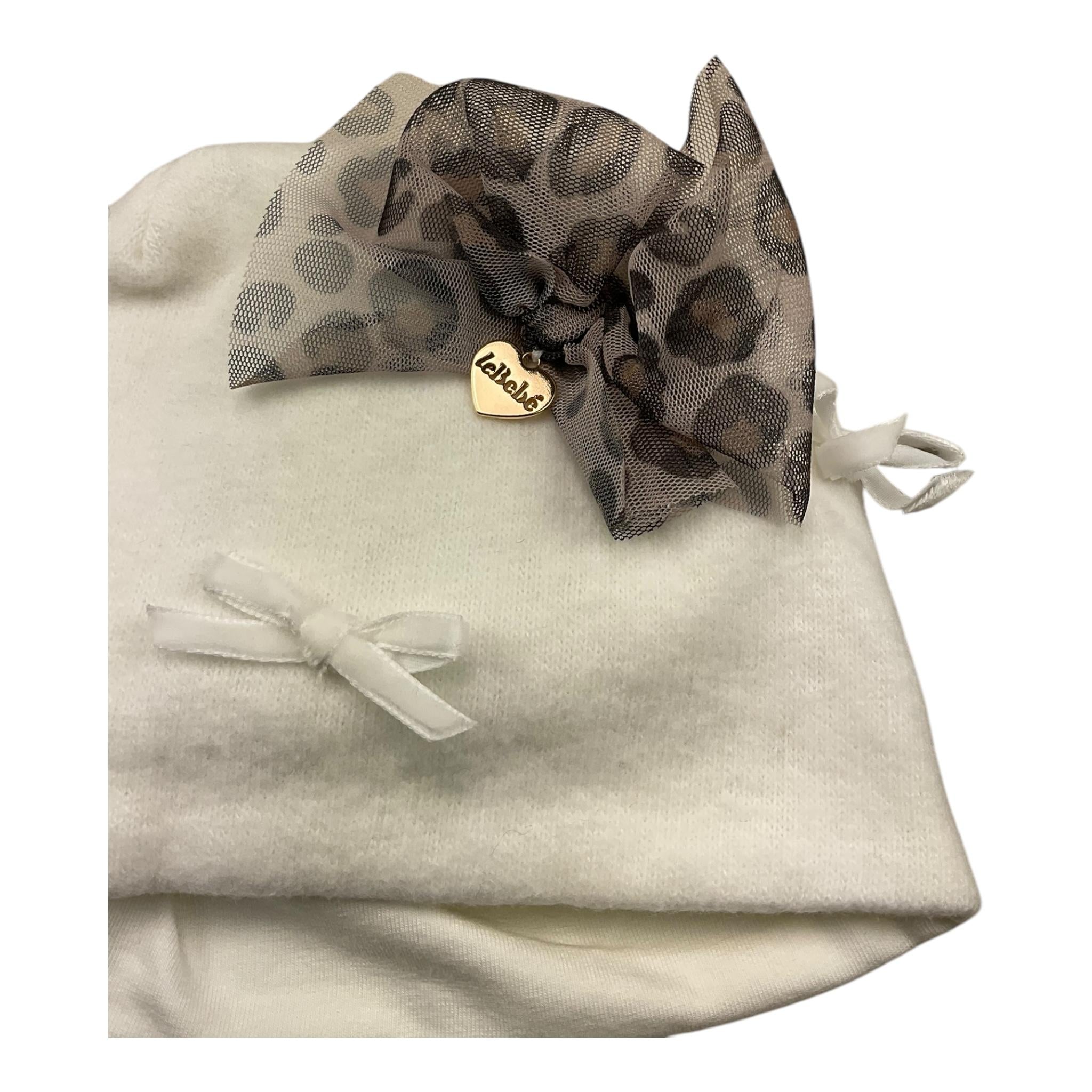 LE BEBE' cappello tinta unita cn fiocco Panna per Neonata LBG6102 PANNA LE BEBE'