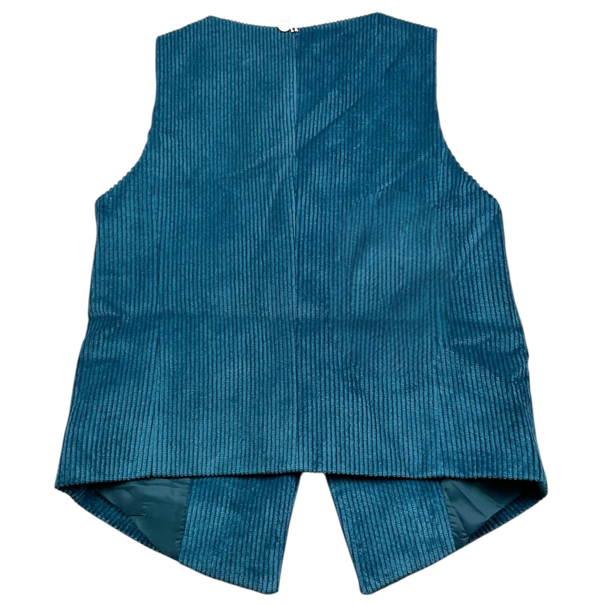DIXIE gilet tinta unita in velluto Petrolio per Bambina JH02062G67 PETROLIO DIXIE