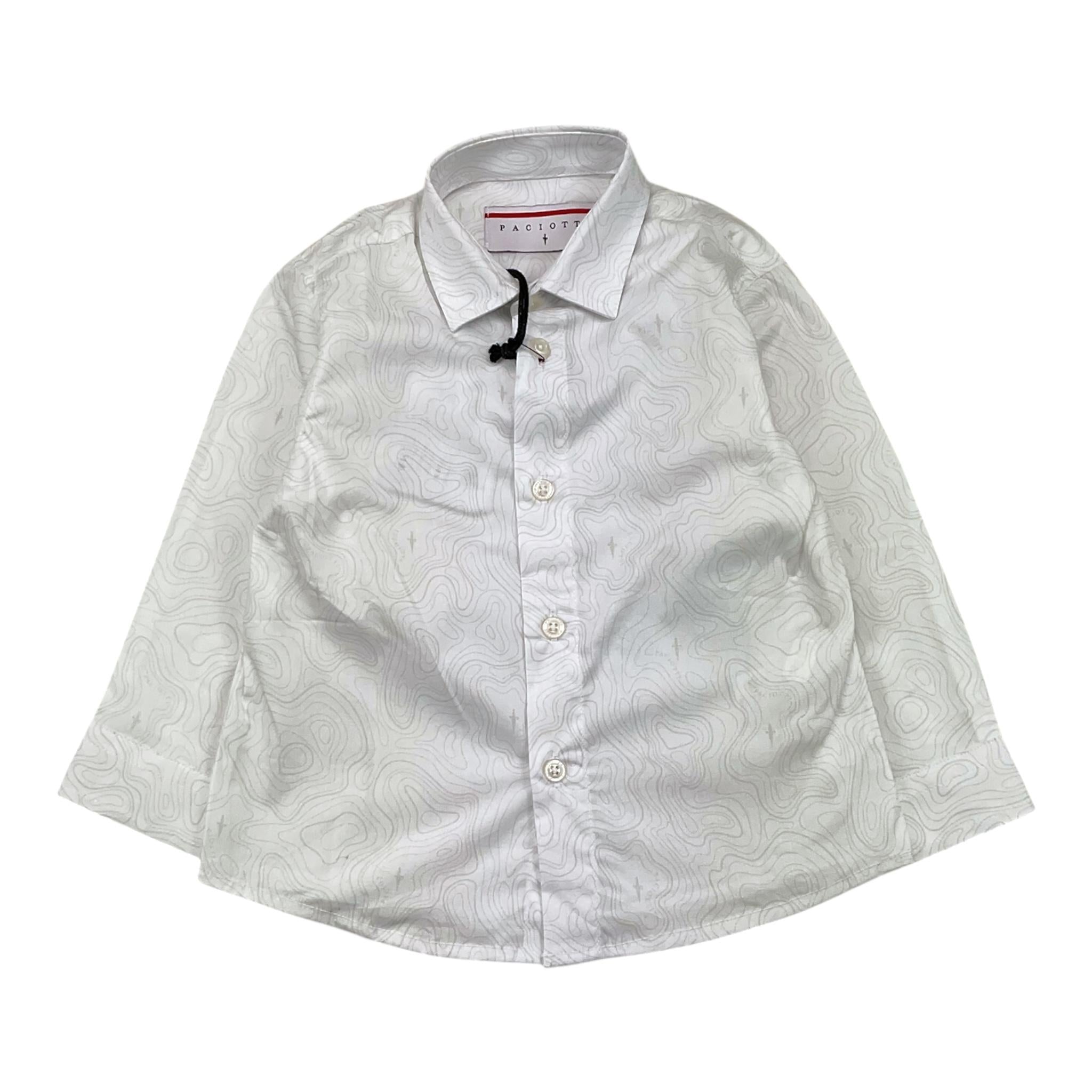 CESARE PACIOTTI camicia tinta unita con stampa Bianco per Neonato CMP5356B BIANCO CESARE PACIOTTI