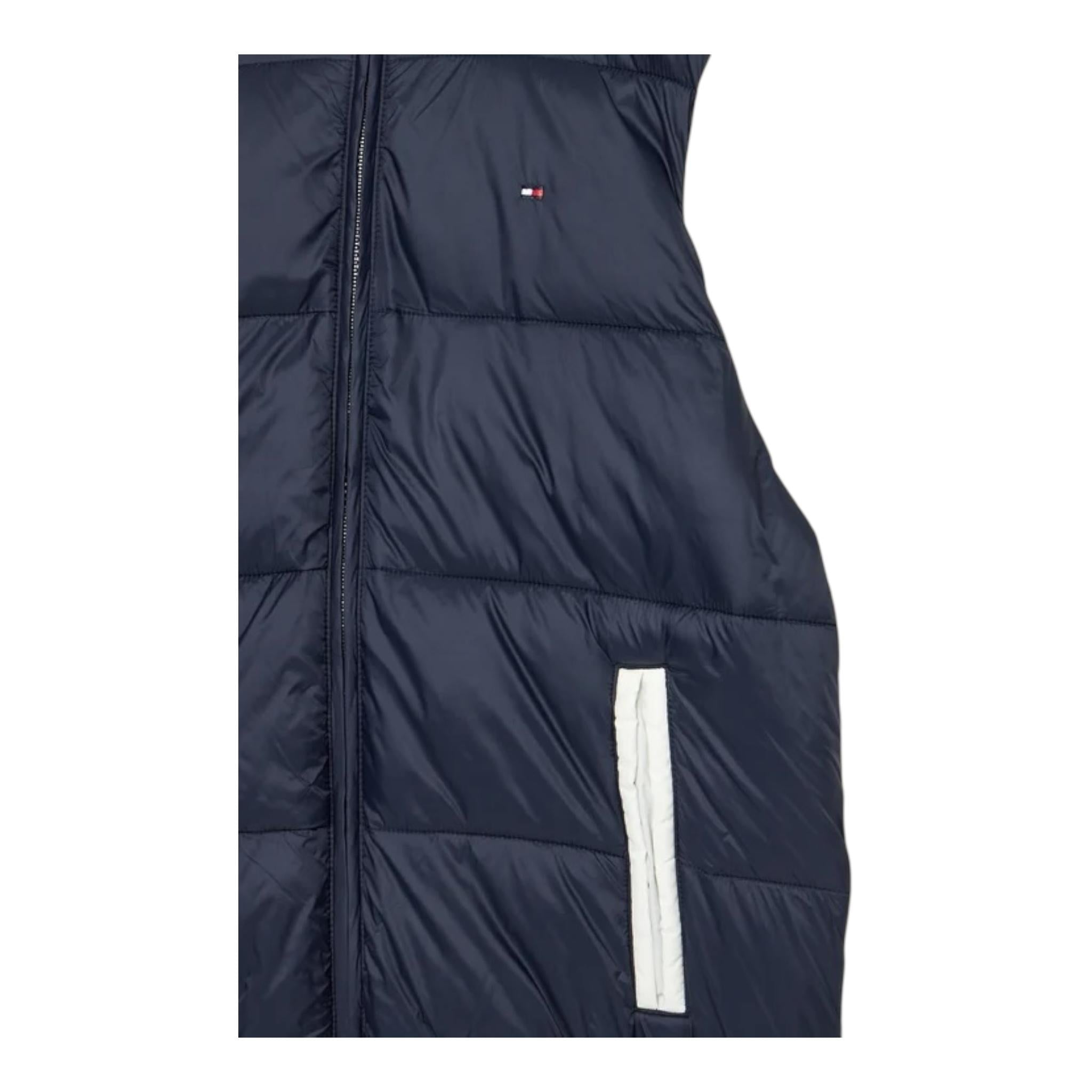 TOMMY HILFIGER giubbino tinta unita con cappuccio e maniche in contrasto Blu per Bambino KB0KB09465XX BLU TOMMY HILFIGER