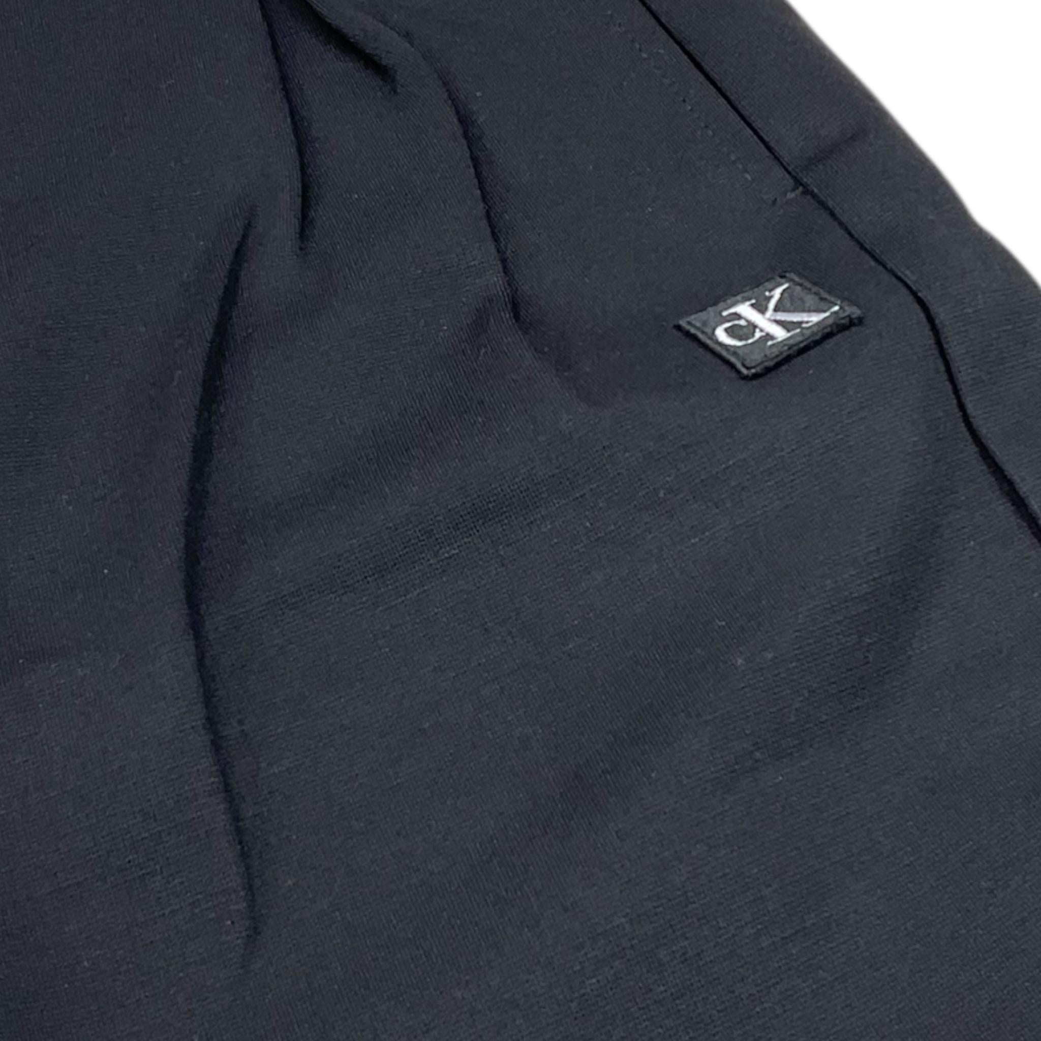CALVIN KLEIN pantalone tinta unita con logo Nero per Bambino IB0IB01936 NERO CALVIN KLEIN