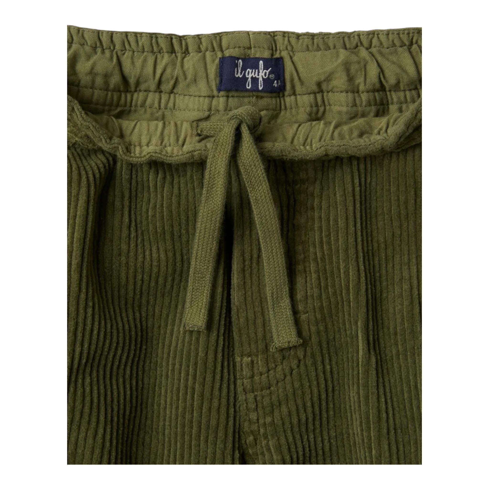 IL GUFO pantalone tinta unita con elastico in vita Verde per Bambino A24PL323V6012 VERDE IL GUFO