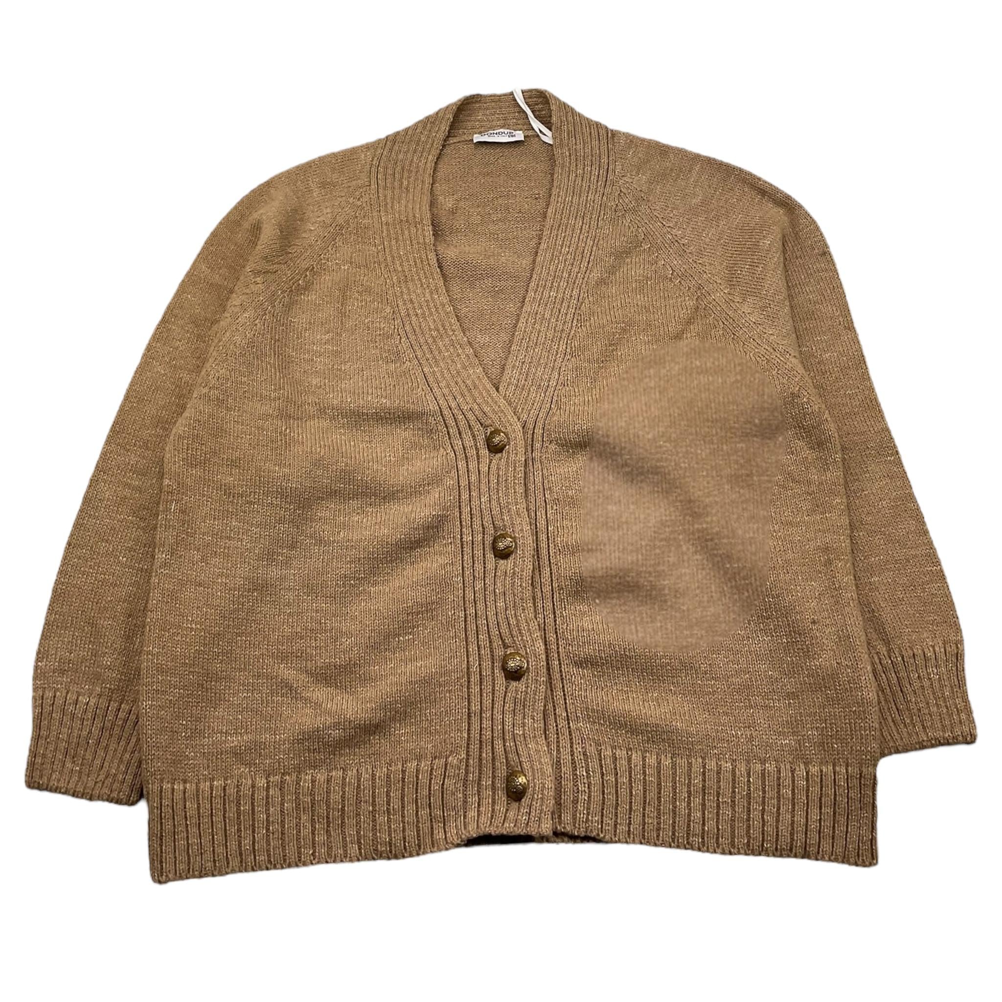 DONDUP cardigan tinta unita scollo a v Beige per Bambino DFMA010 BEIGE DONDUP
