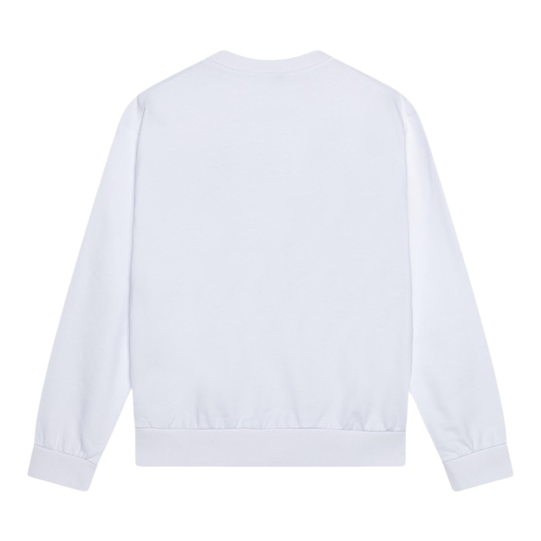 EMPORIO ARMANI felpa tinta unita girocollo con stampa Bianco per Bambino 3DBM62 BIANCO EMPORIO ARMANI