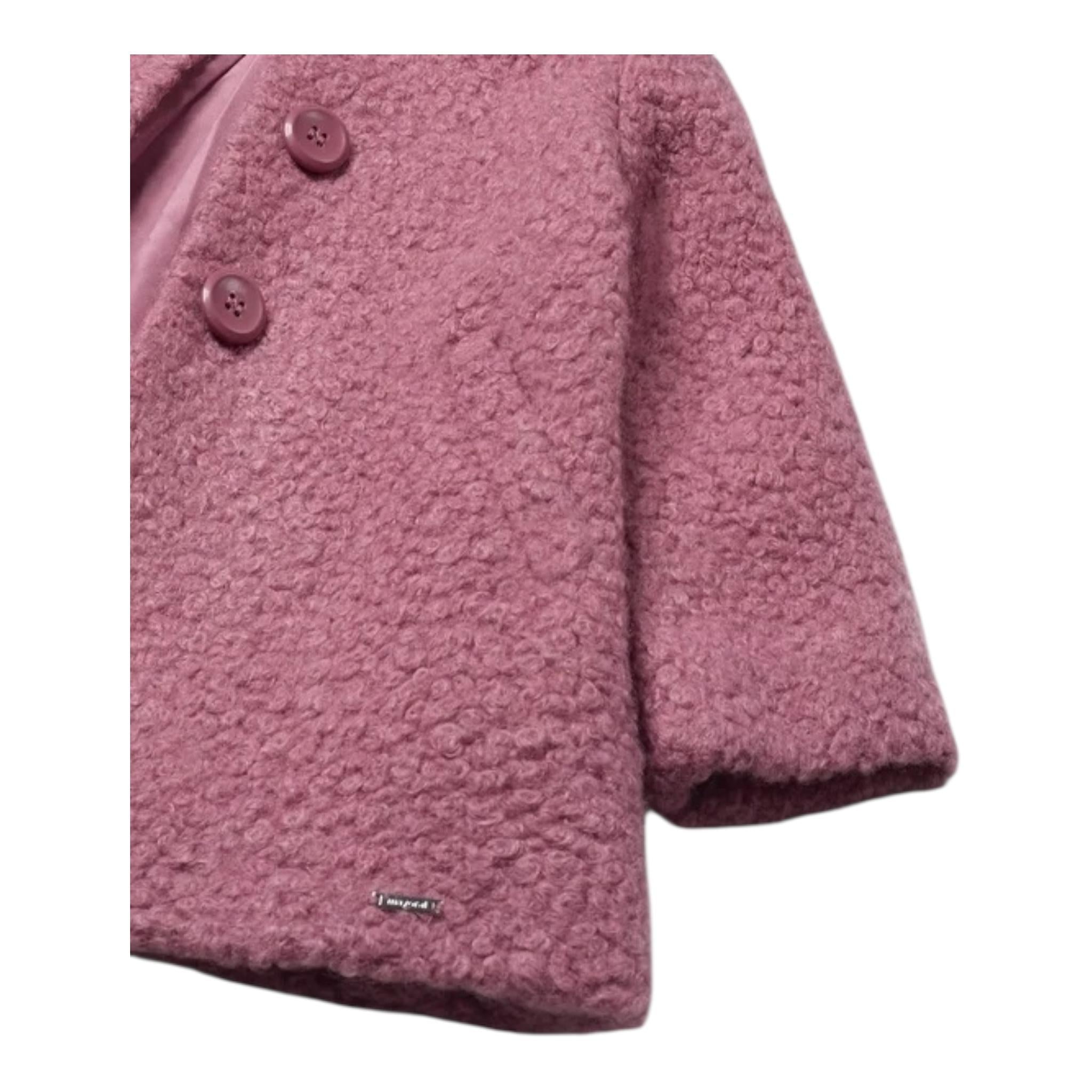 MAYORAL cappotto tinta unita modello teddy con cappuccio Rosa per Neonata 2478 ROSA MAYORAL
