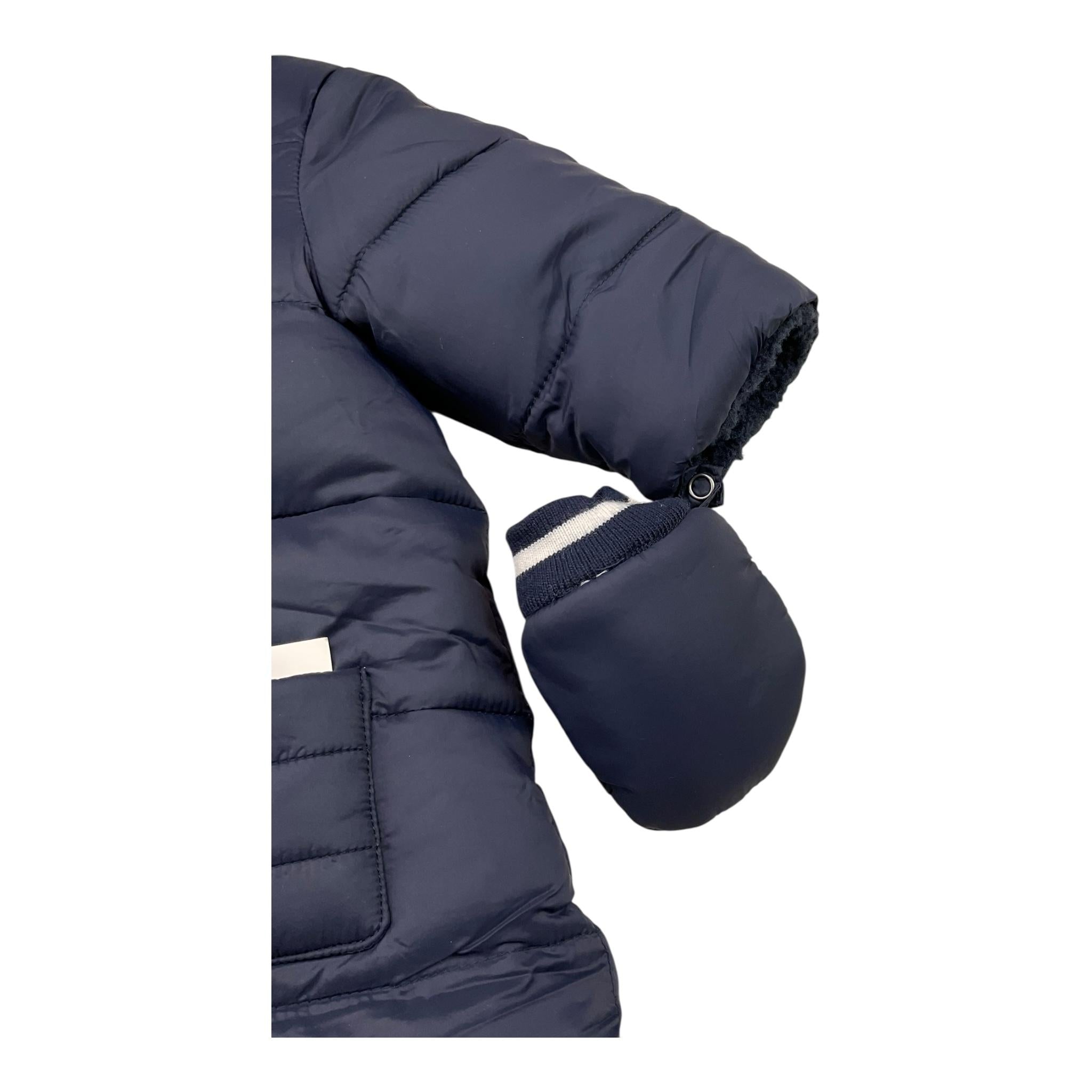 TARTINE ET CHOCOLAT eskimo tinta unita con cappuccio Blu per Neonato TX46021 BLU TARTINE ET CHOCOLAT