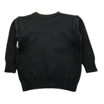 VICTOR DJARD maglia girocollo tinta unita con stampa Nero per Neonato MAG1223 NERO VICTOR DJARD