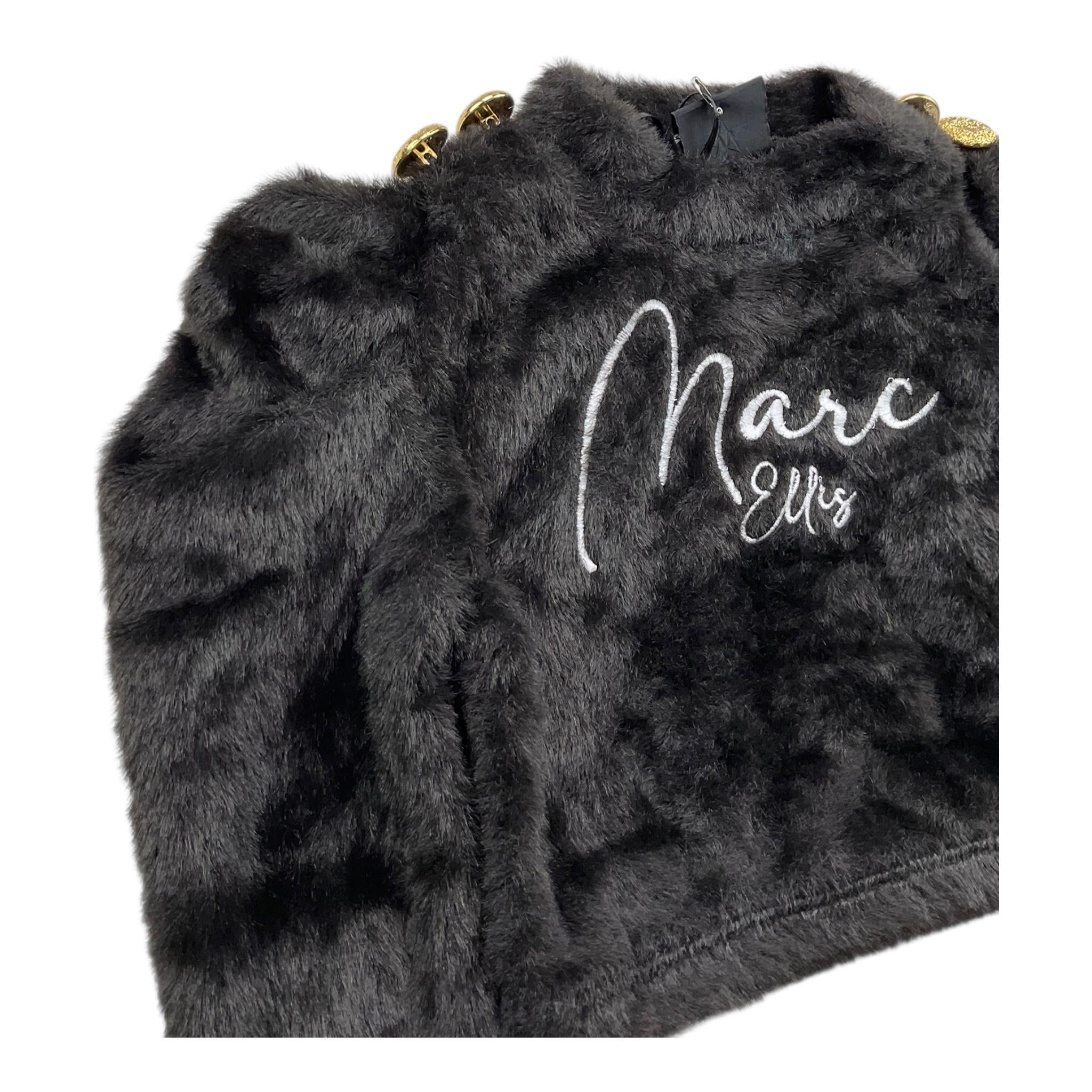 MARC ELLIS maglia girocollo tinta unita con logo Nero per Bambina MJMJTS15516 NERO MARC ELLIS