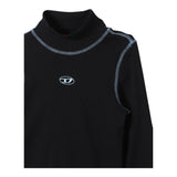 DIESEL shirt tinta unita mezzo collo Nero per Bambina J02005 NERO DIESEL