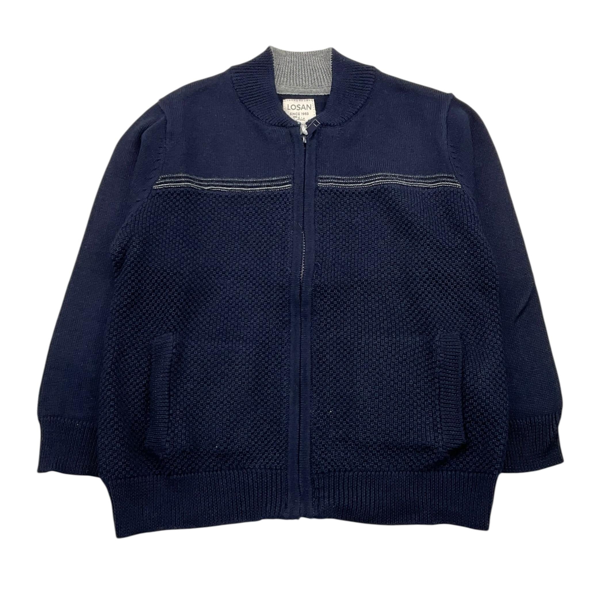 LOSAN felpa con zip in maglia tinta unita Blu per Neonato 1155790ALN BLU LOSAN