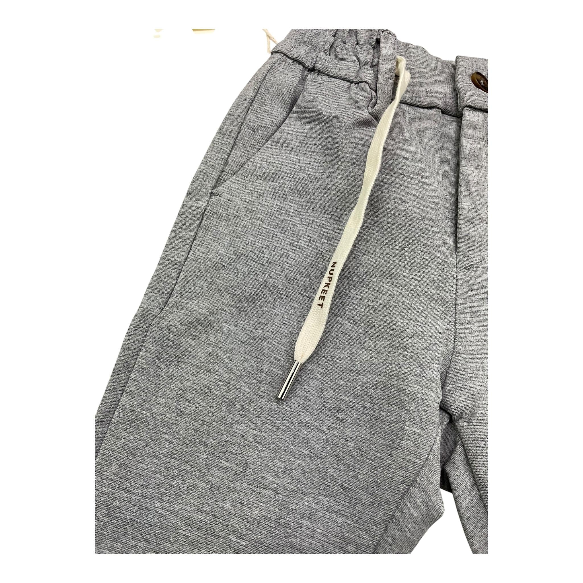 NUPKEET pantalone tinta unita cn elastico in vita Grigio per Neonato 34NK561N GRIGIO NUPKEET