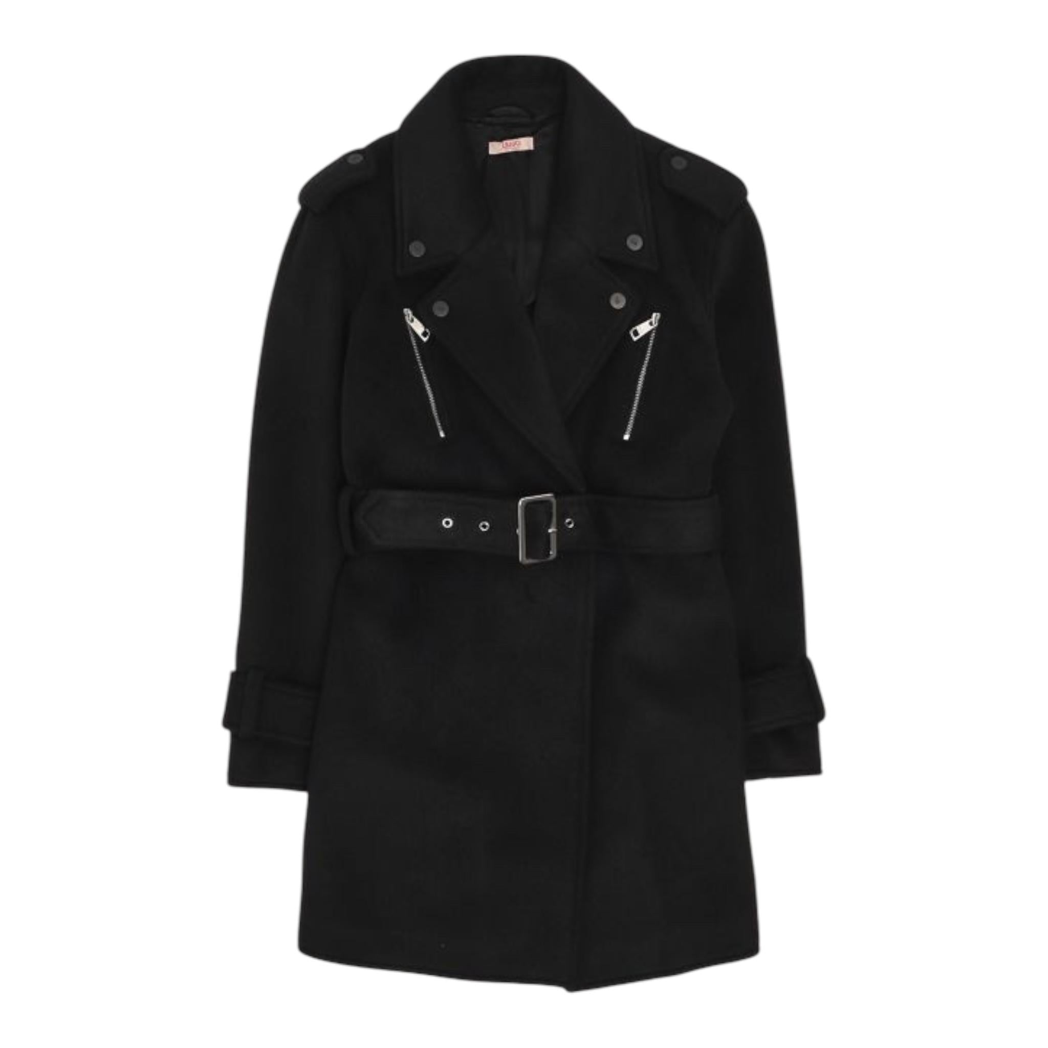 LIU JO cappotto tinta unita con bottoni Nero per Bambina GF4171 NERO LIU JO