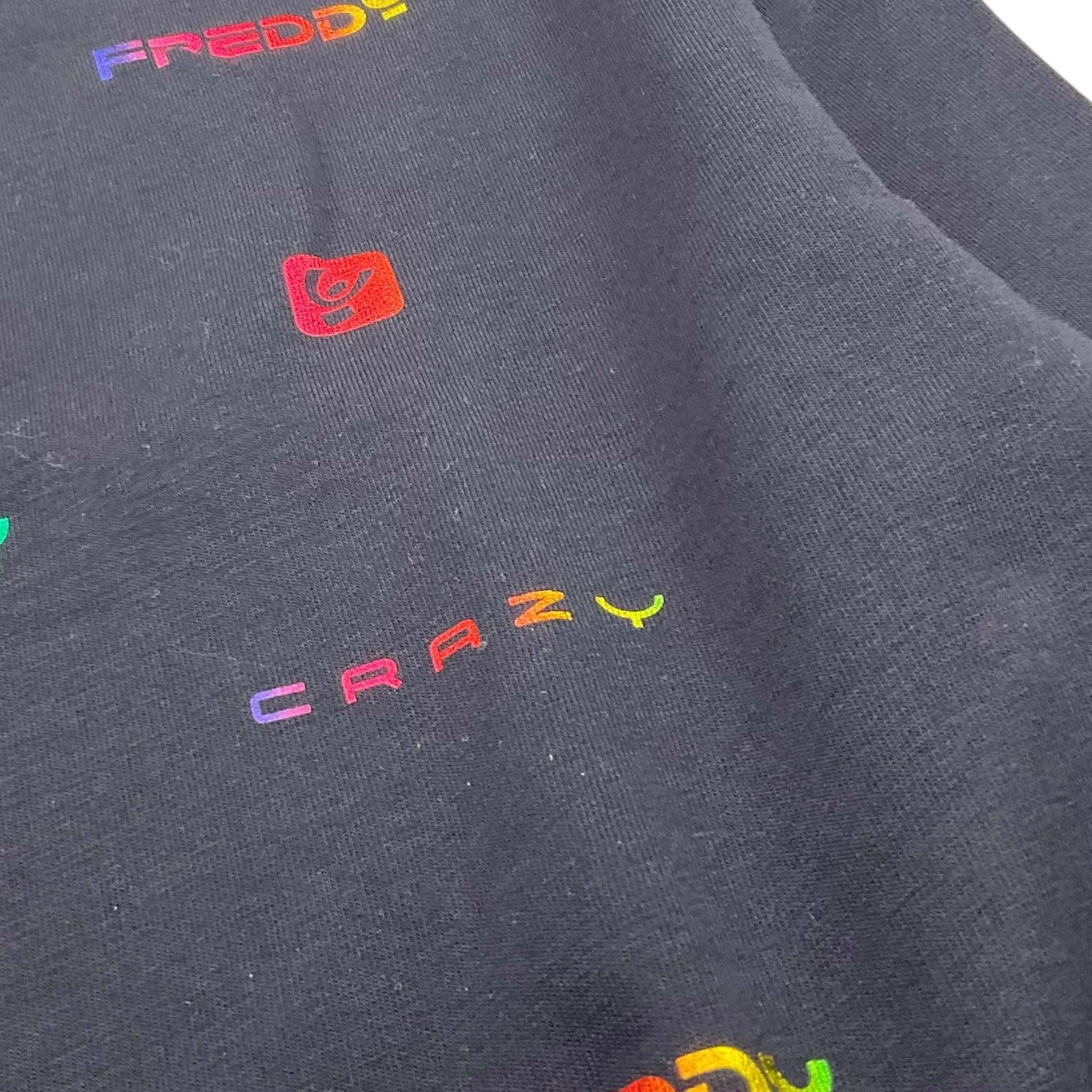 FREDDY felpa tinta unita girocollo con logo Nero per Bambina FR1820 NERO FREDDY