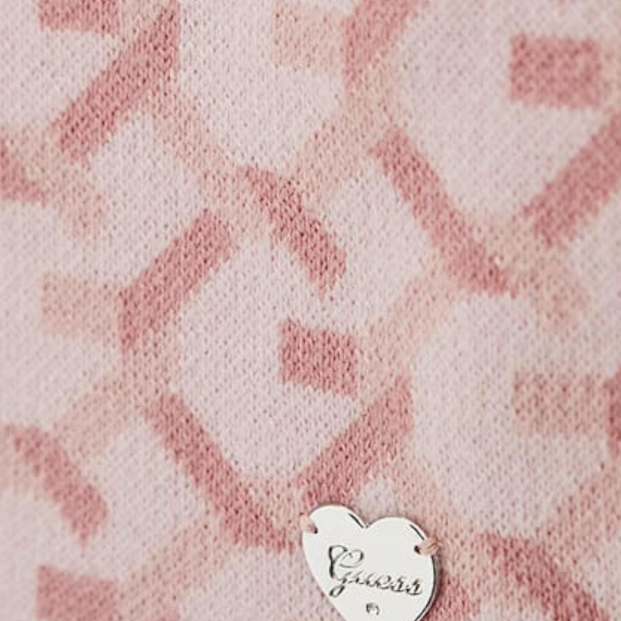 GUESS abito girocollo tinta unita con fantasia Rosa per Bambina K4BK17Z2PA0 ROSA GUESS