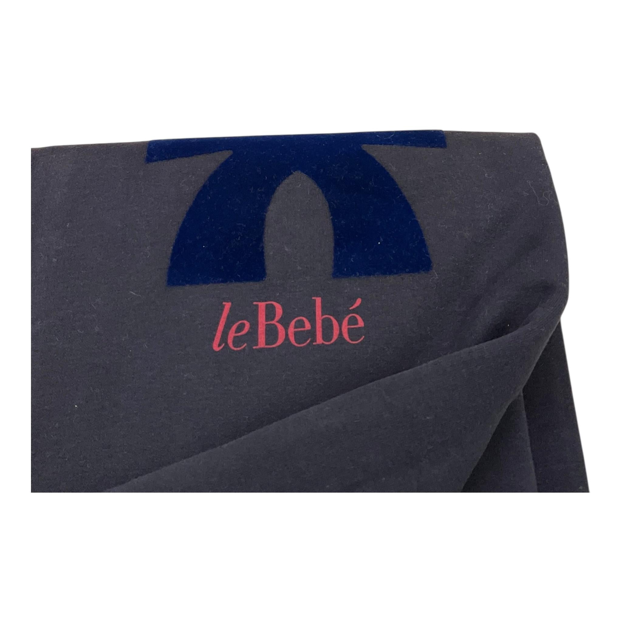 LE BEBE' coperta tinta unita cn logo Blu per Neonato LBB1411 BLU LE BEBE'