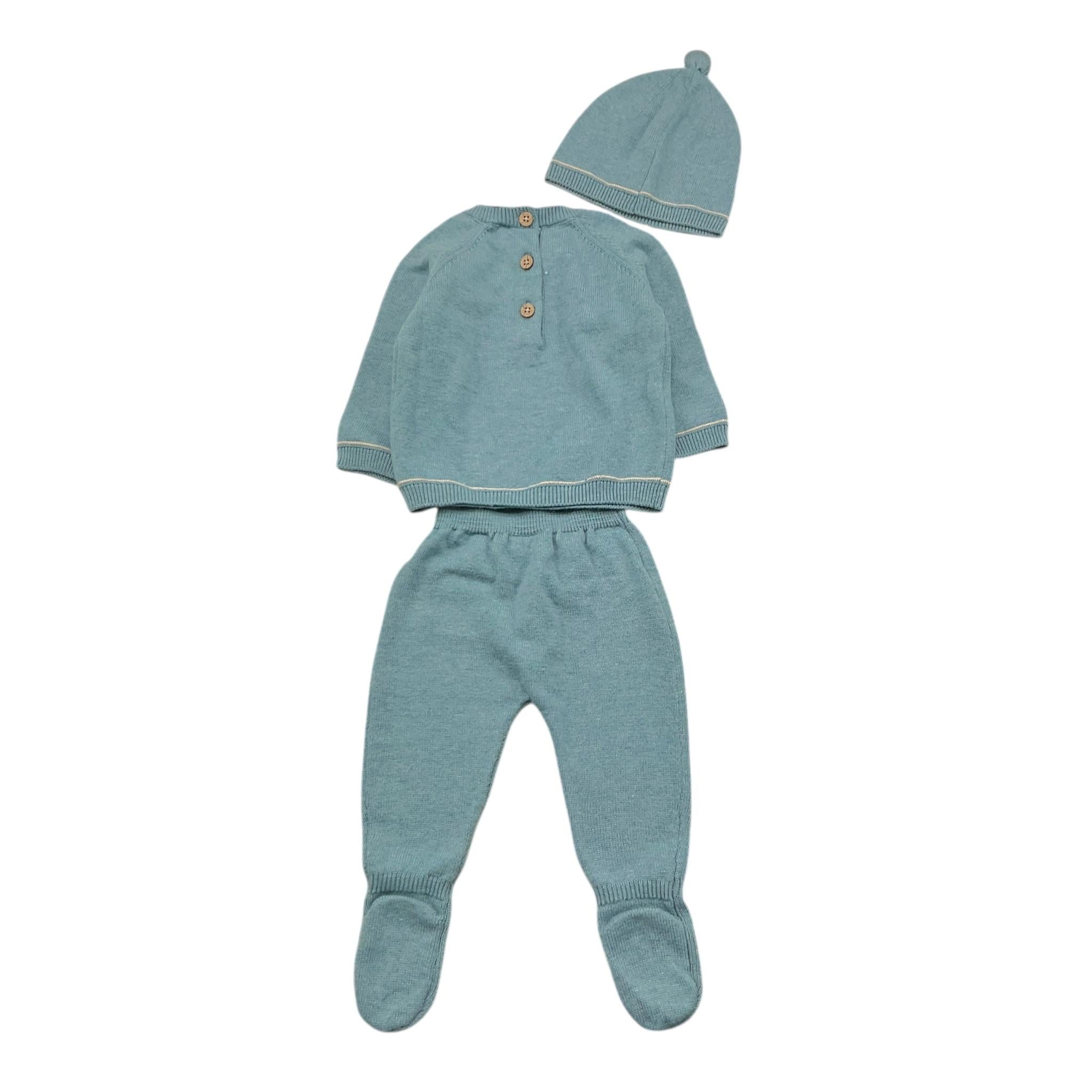 MAYORAL completo 3pz maglia-ghettina-cappello tinta unita Verde per Neonato 2511 VERDE MAYORAL