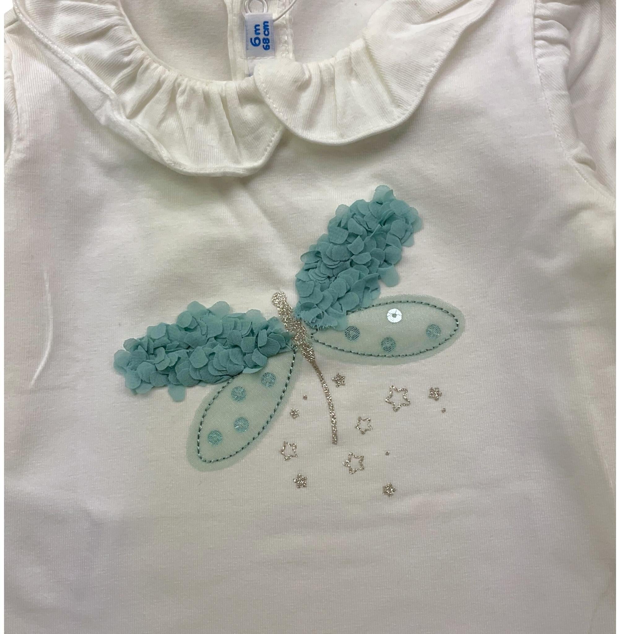 MAYORAL shirt girocollo tinta unita con stampa in contrasto Bianco per Neonata 2047X BIANCO MAYORAL