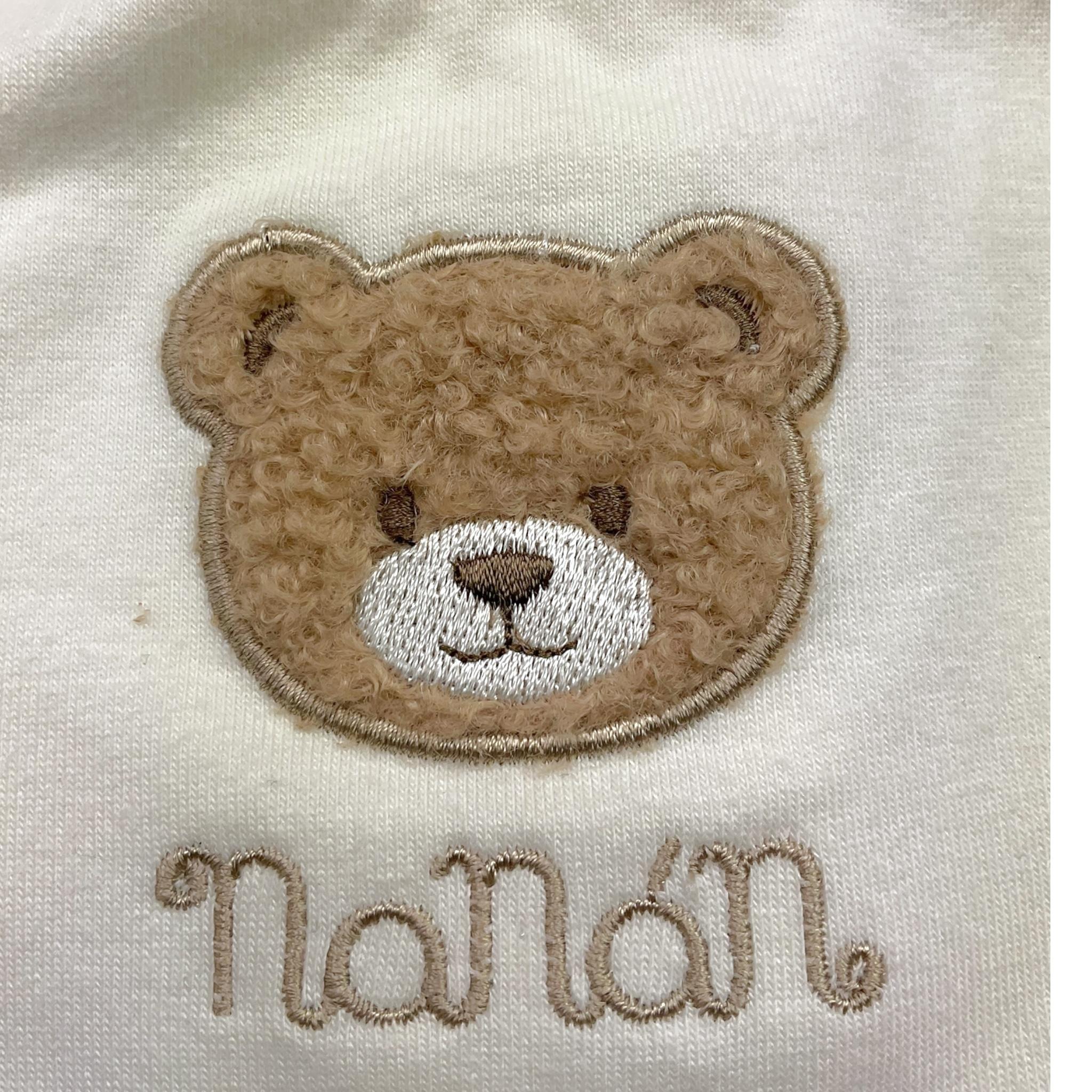 NANAN bavetta tinta unita con stampa Bianco per Neonato I24159BB BIANCO NANAN