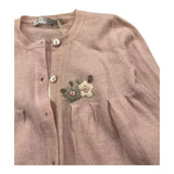 PER TE cardigan tinta unita con ricami Rosa per Neonata 44035 ROSA PER TE