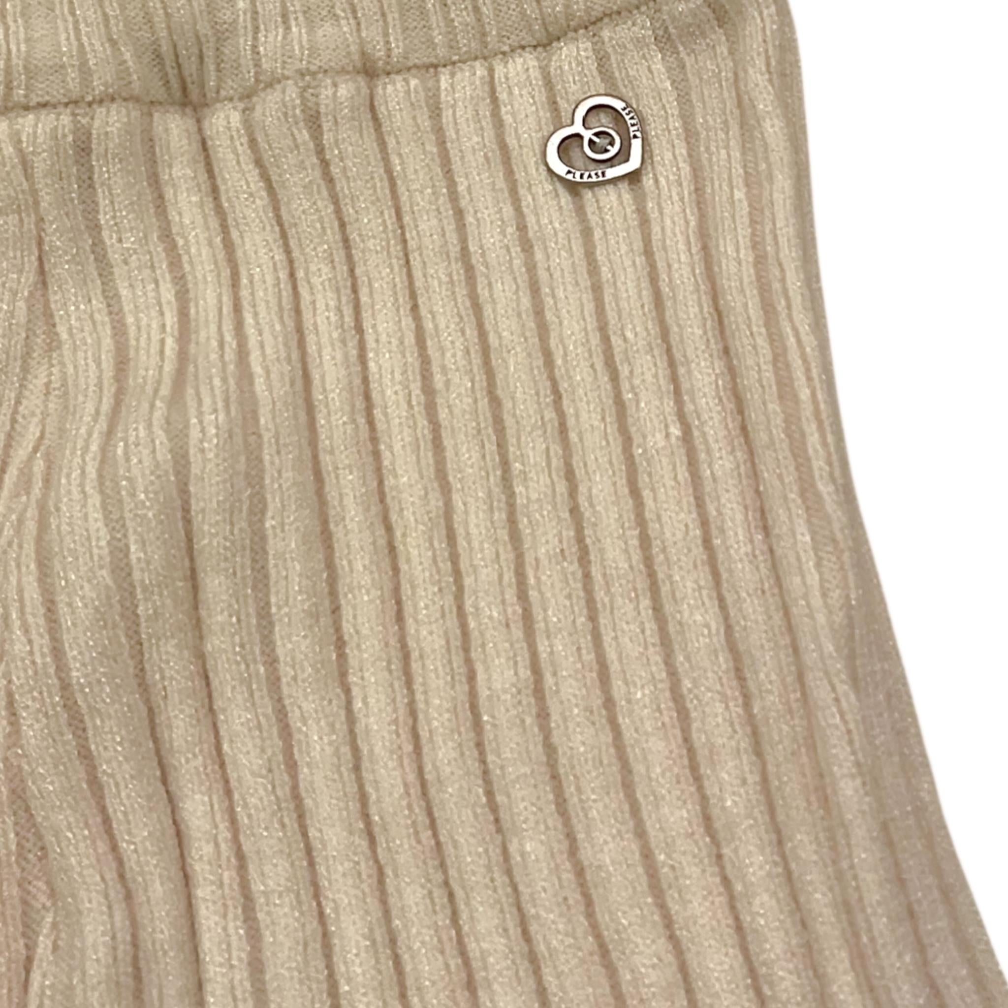 PLEASE leggins tinta unita con elastico in vita Beige per Bambina FJ25230G65 BEIGE PLEASE