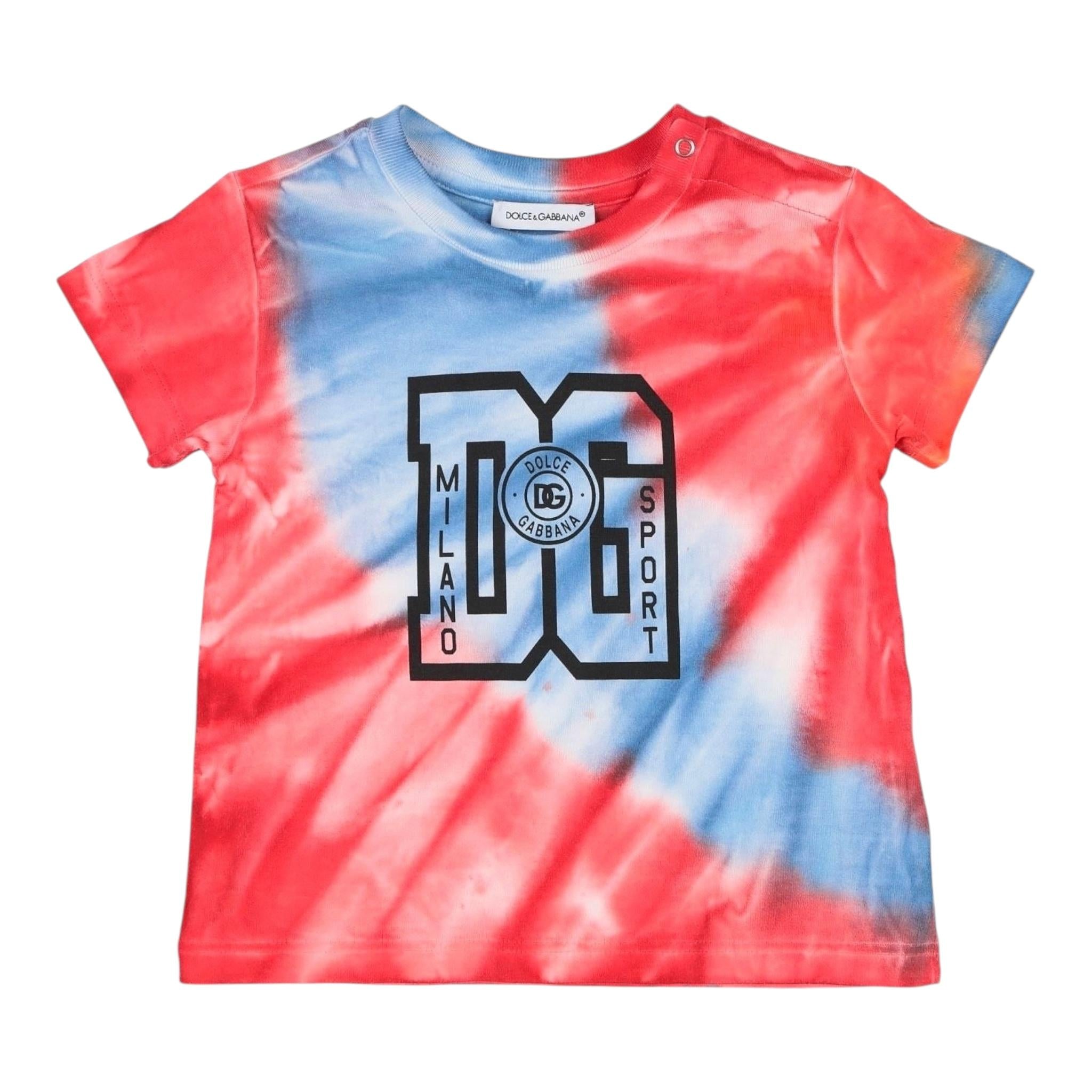 DOLCE & GABBANA t-shirt girocollo stampa fantasia Multicolor per Neonato L1JTEYY MULTICOLOR DOLCE & GABBANA