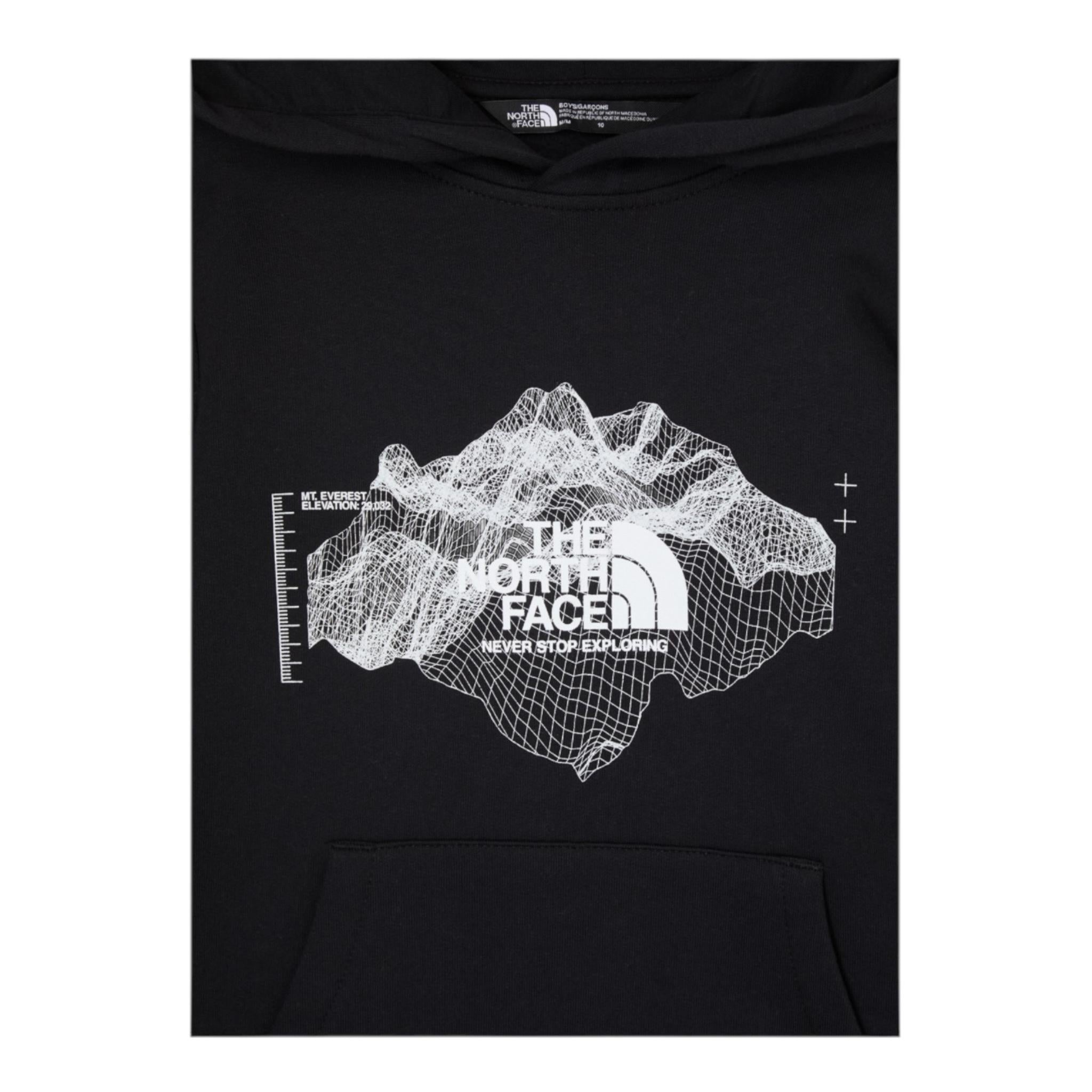 THE NORTH FACE felpa chiusa con cappuccio tinta unita con logo Nero per Bambino NF0A89HJJK31L NERO THE NORTH FACE
