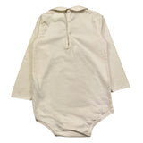 TEDDY E MINOU body manica lunga tinta unita con colletto Panna per Neonato I22BO004M7016 PANNA TEDDY E MINOU