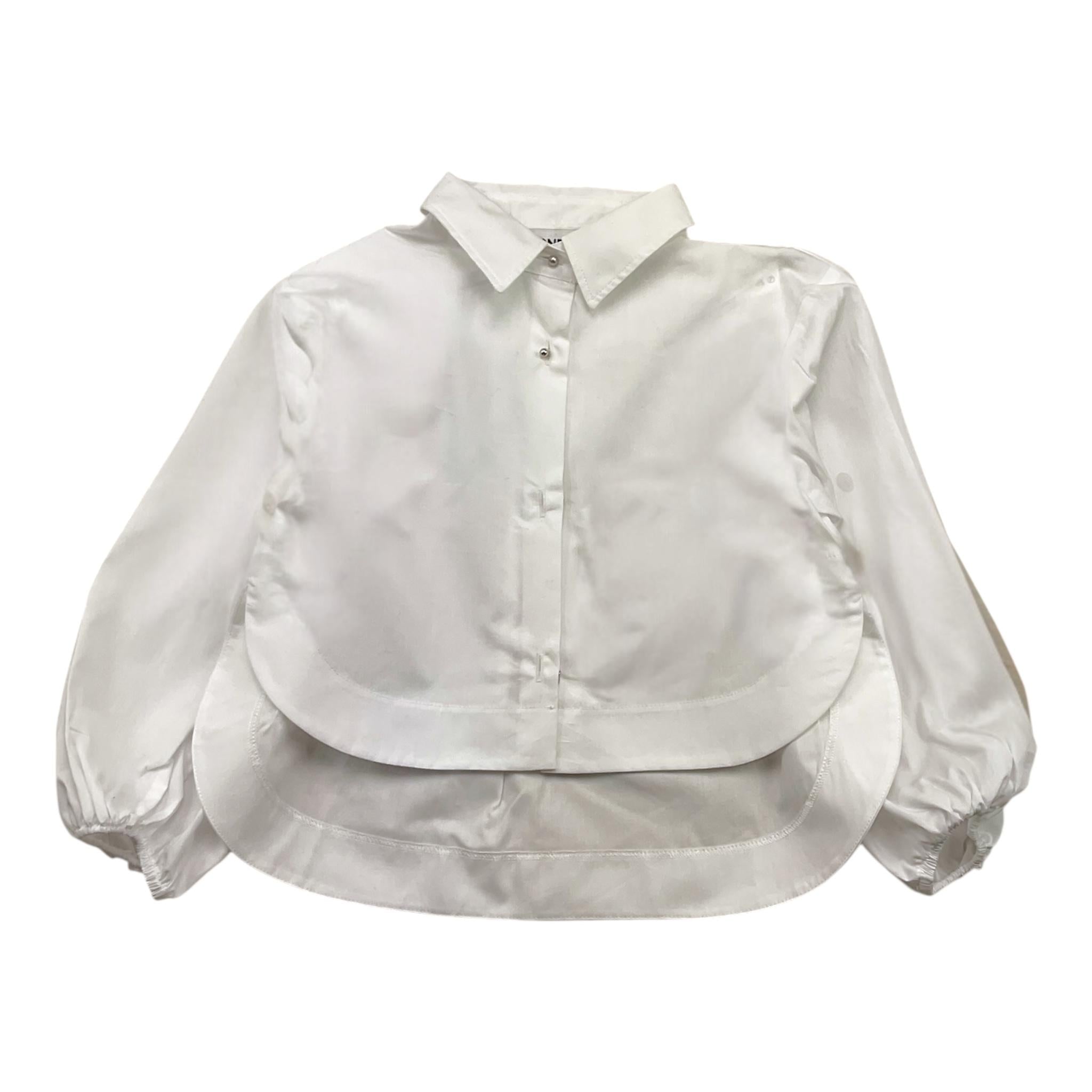 DONDUP camicia tinta unita manica lunga Bianco per Neonata DFCA028N BIANCO DONDUP