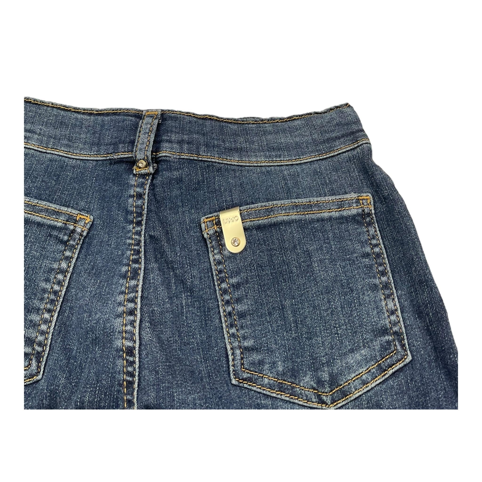 LIU JO jeans tinta unita con girovita regolabile Blu per Bambina KF4132JX BLU LIU JO