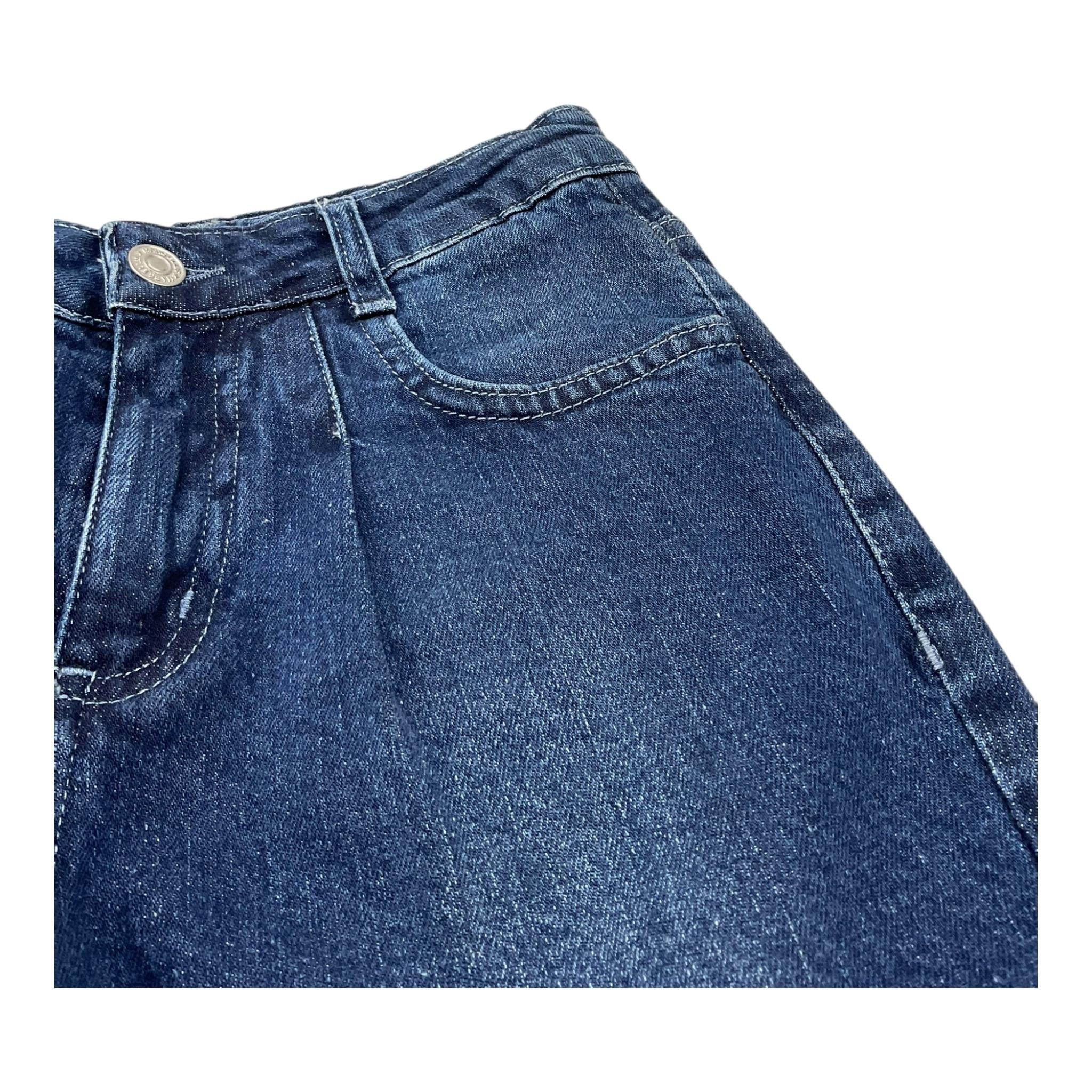 MARC ELLIS jeans tinta unita con girovita regolabile Blu per Bambina JMJPT15355 BLU MARC ELLIS
