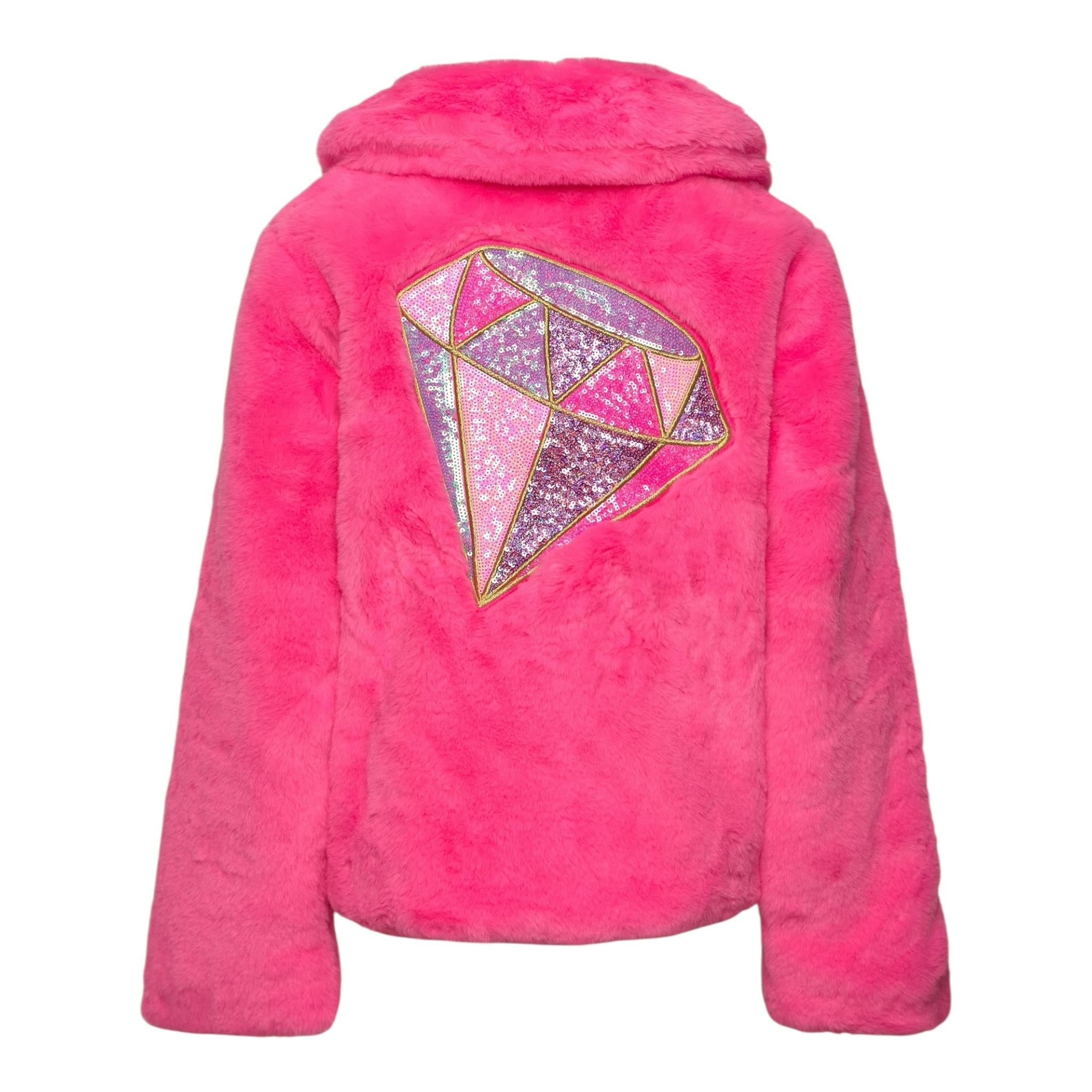 BillIEBLUSH pelliccia tinta unita cn stampa paillettata Fuxia per Neonata U20436 FUXIA BillIEBLUSH