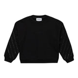 ICEBERG felpa chiusa girocollo tinta unita con brillantini Nero per Bambina MFICE5357J NERO ICEBERG