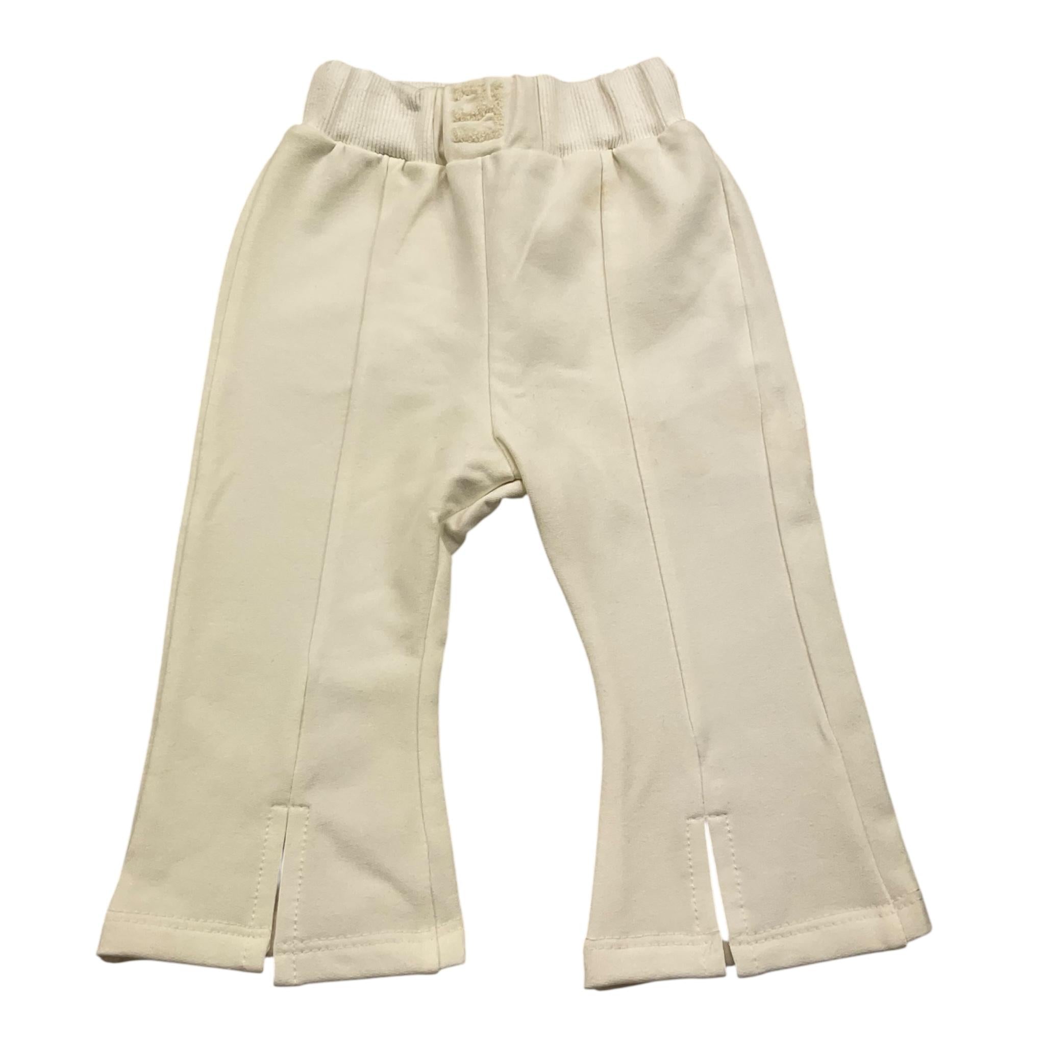 JANICE pantalone tinta unita modello zampa Panna per Neonata JN630N PANNA JANICE
