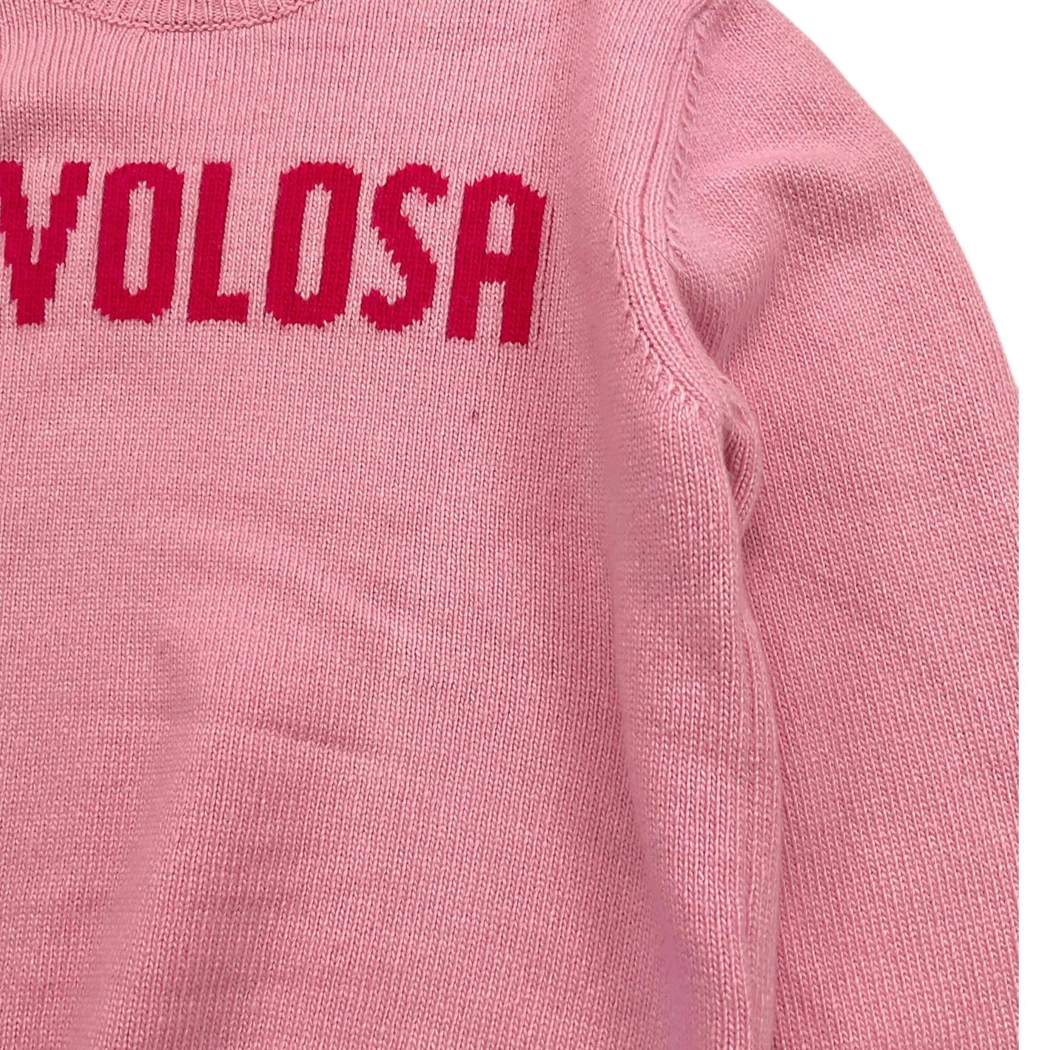 SAINT BARTH maglia girocollo tinta unita con stampa Rosa per Bambina FAVOLOSA ROSA SAINT BARTH