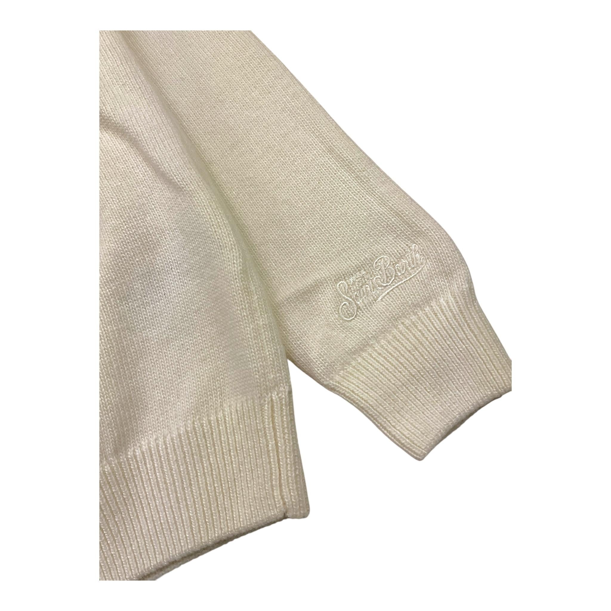 SAINT BARTH maglia girocollo tinta unita con stampa Bianco per Bambina PRC0001VAC BIANCO SAINT BARTH