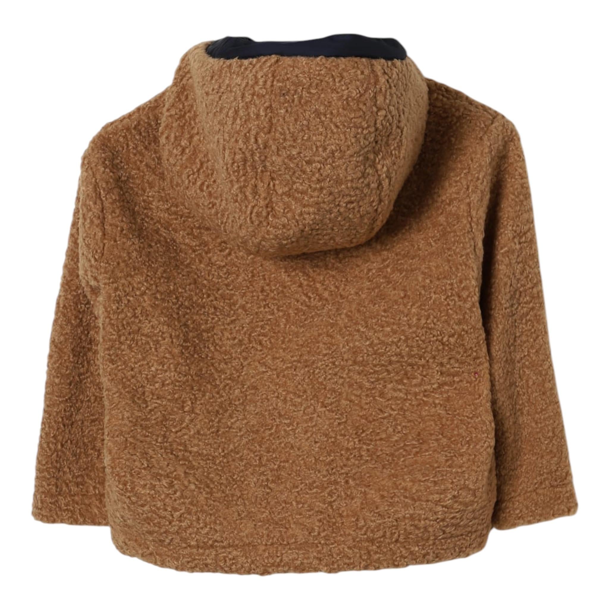 IL GUFO giubbino teddy tinta unita con cappuccio Marrone per Bambino F24043GMPE028 MARRONE IL GUFO