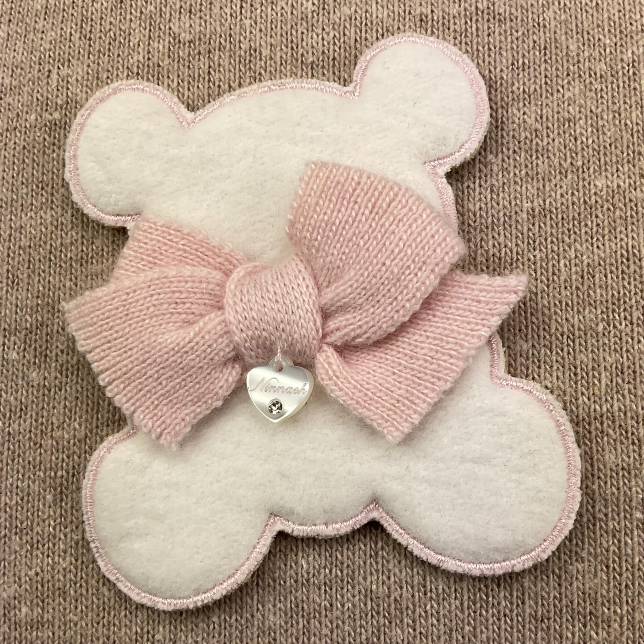 NINNAOH coperta tinta bicolore con stampa Beige/rosa per Neonata I23COP18I BEIGE/ROSA NINNAOH