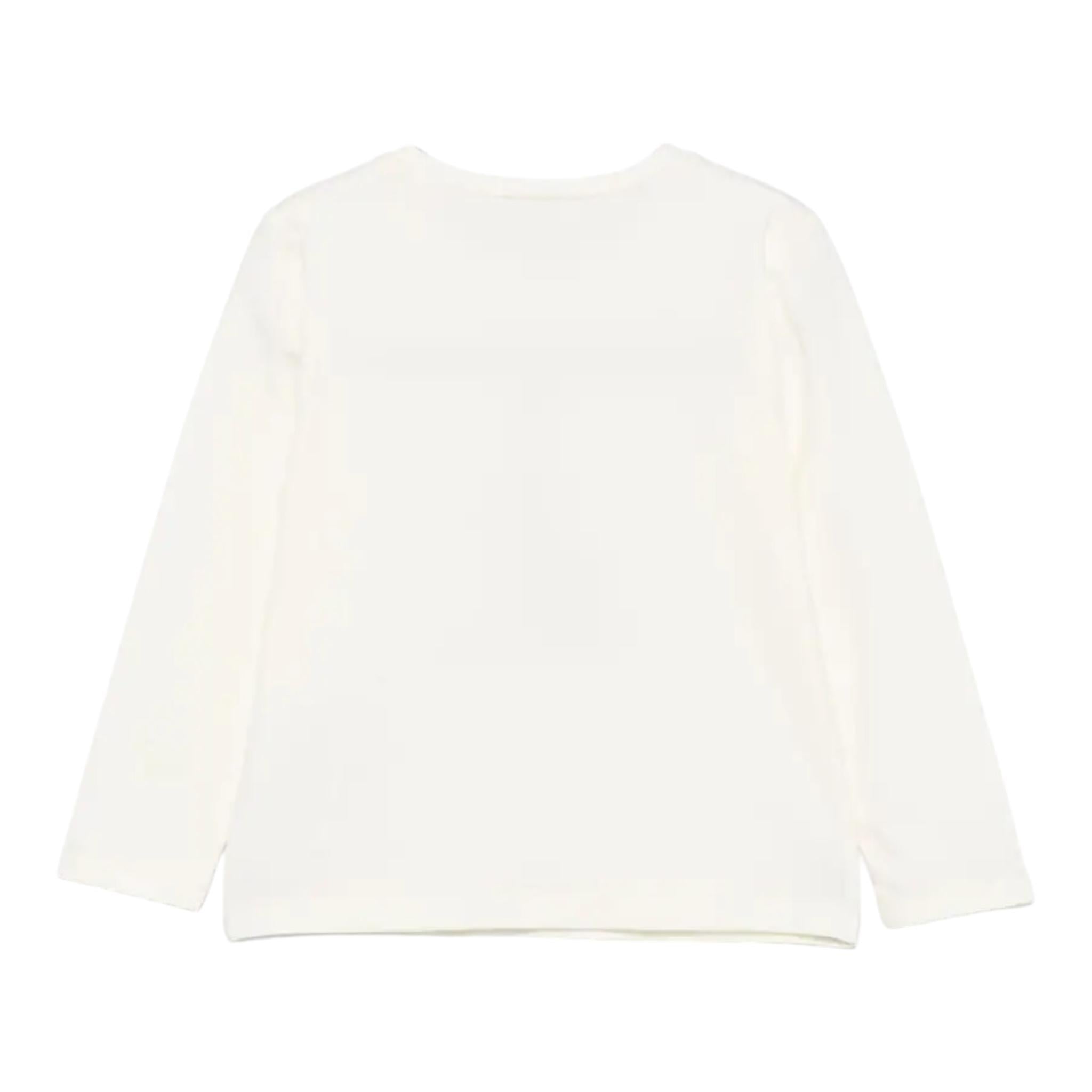 LIU JO shirt girocollo tinta unita con stampa brillantinata e fiocco Panna per Neonata KF4066J008N PANNA LIU JO