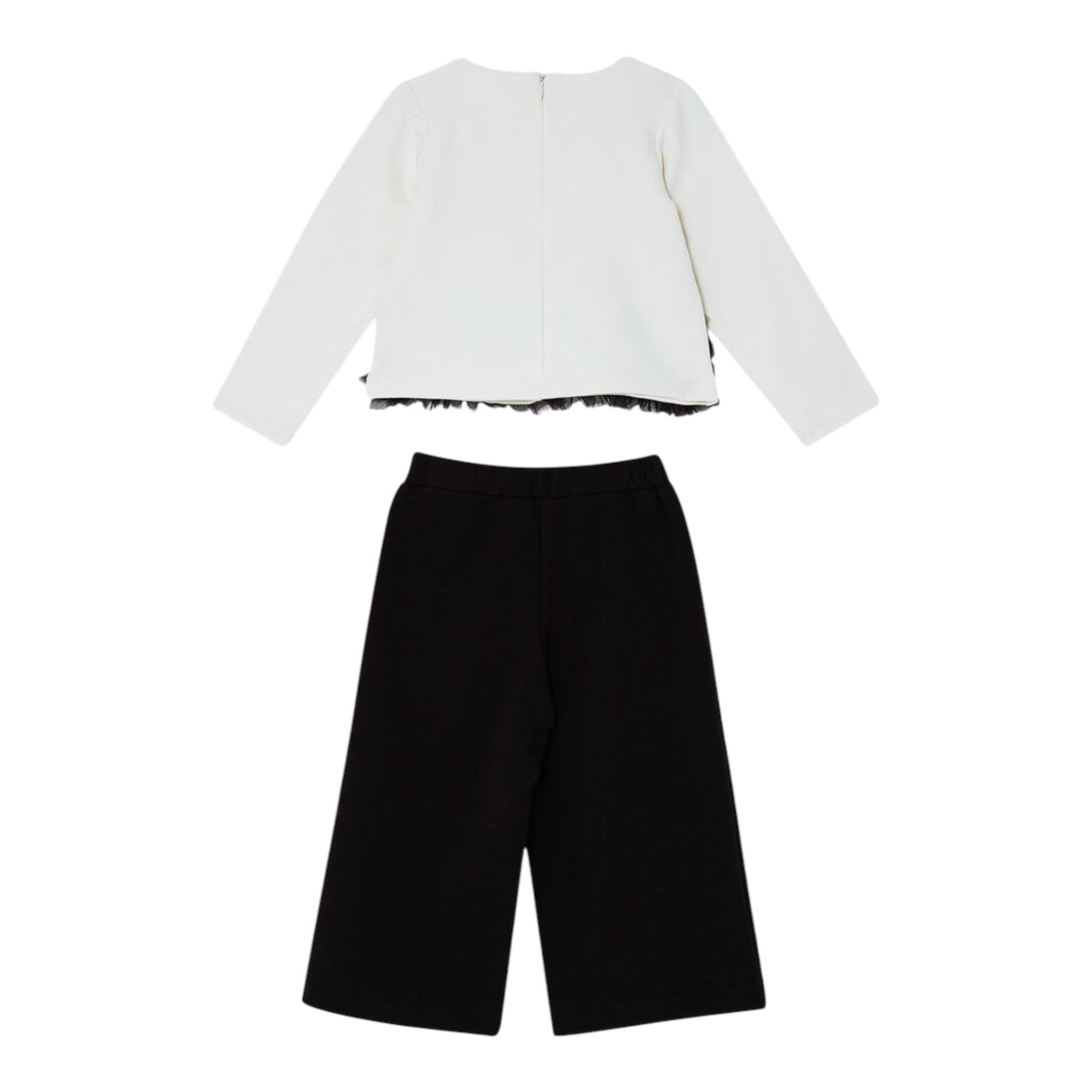 LIU JO completo shirt-pantalone bicolore Bianco/nero per Bambina KF4111 BIANCO/NERO LIU JO