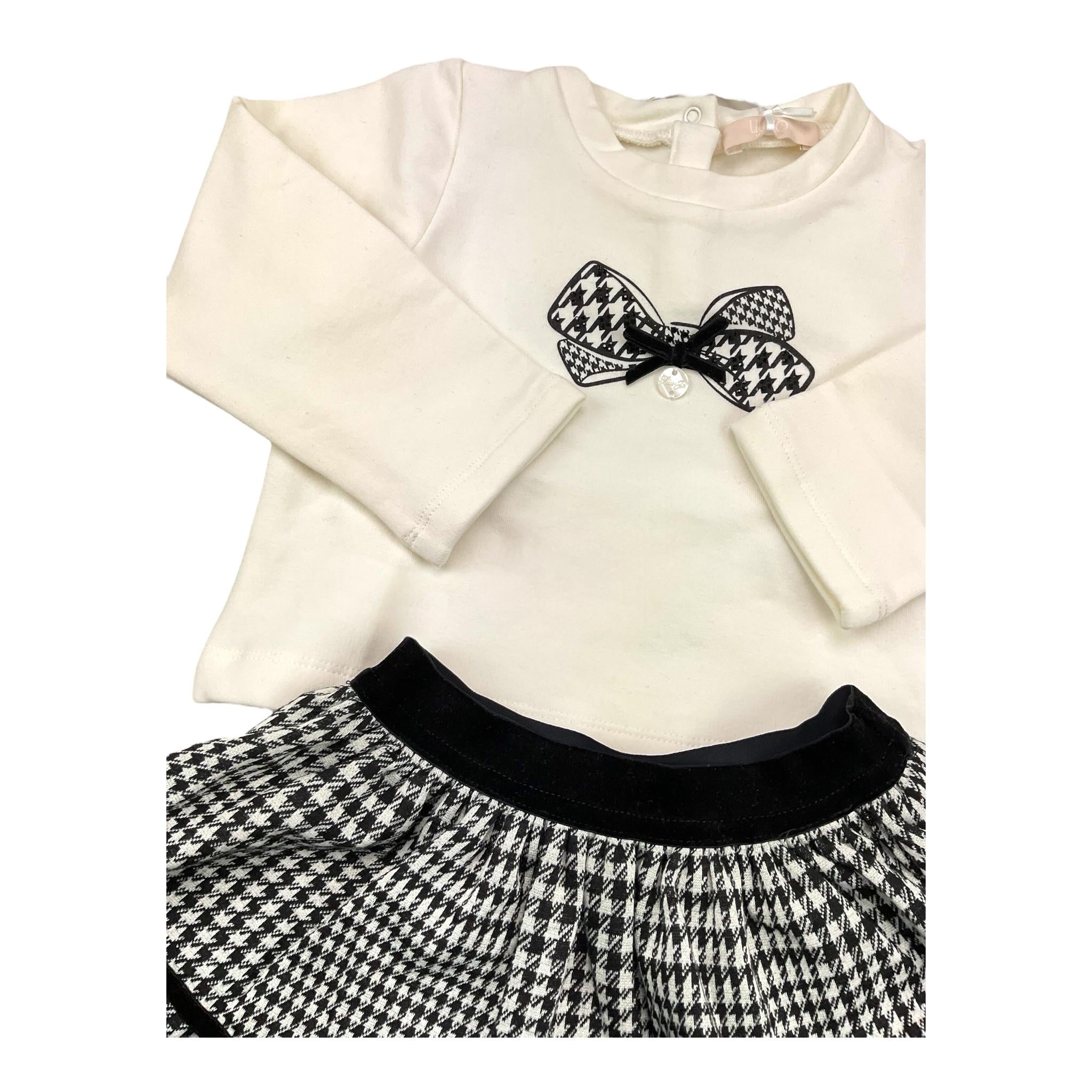 LIU JO completo 2 pezzi felpa-gonna Panna per Neonata HF4076 PANNA LIU JO